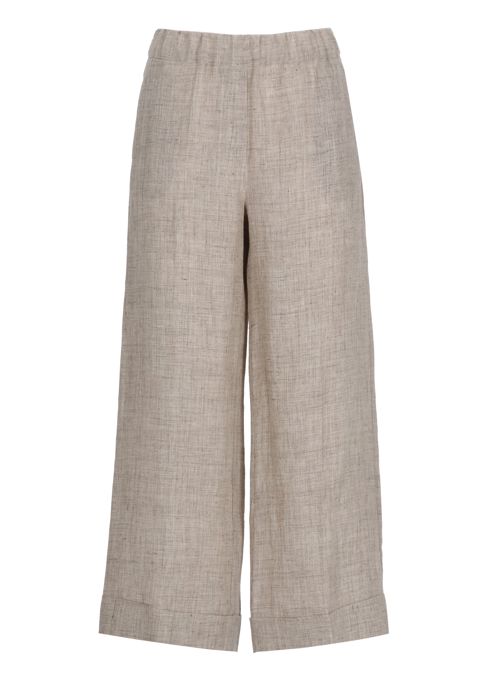 D.exterior Trousers Marrone Linen