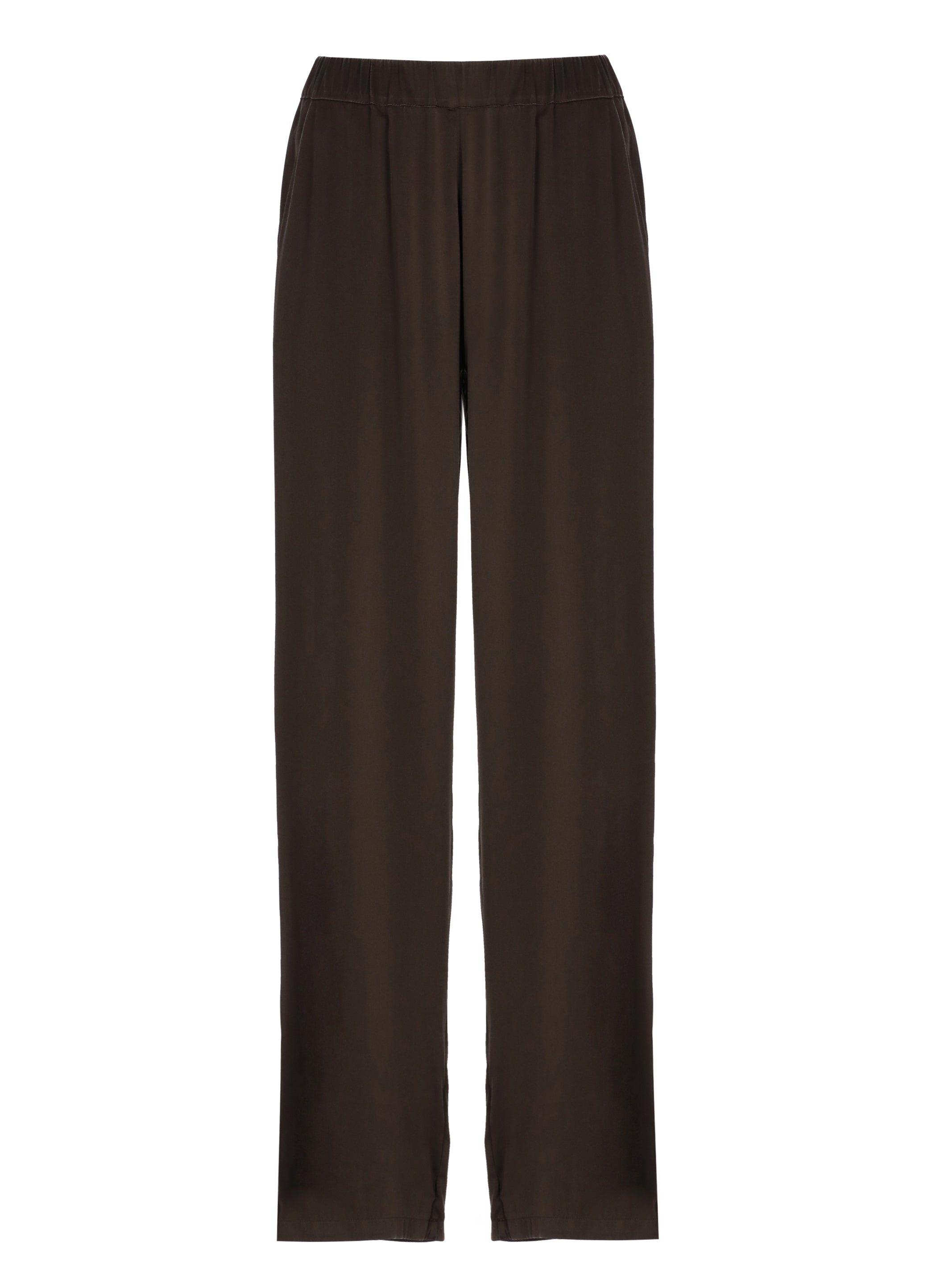 Kangra Trousers Marrone Silk Elastane