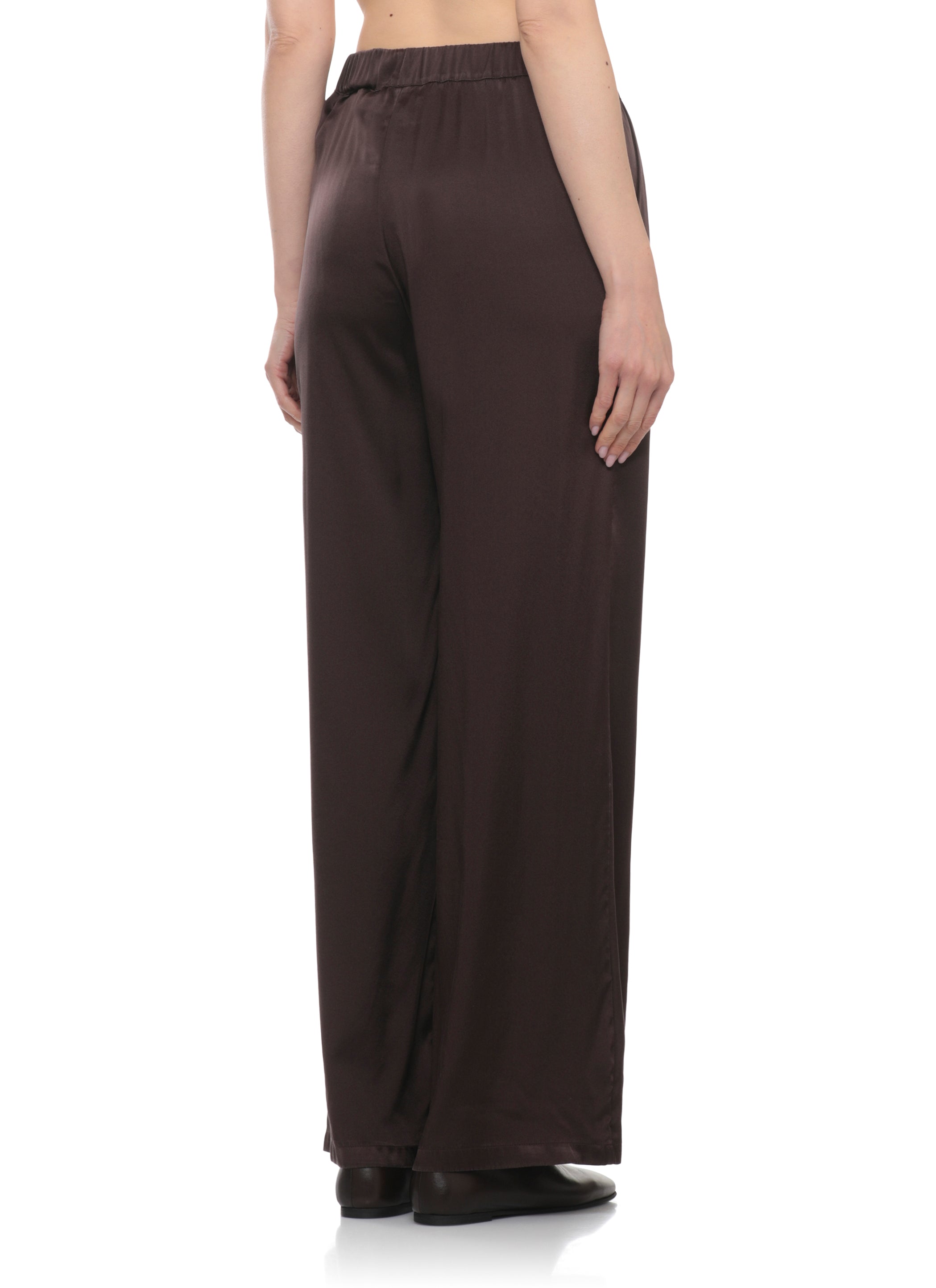 Kangra Trousers Marrone Silk Elastane