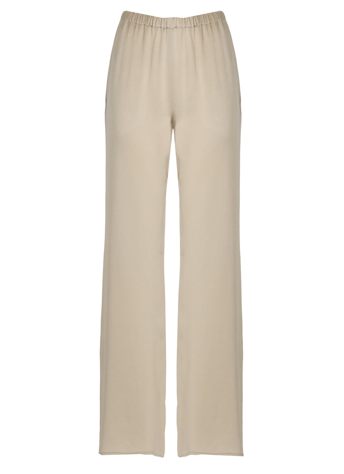 Antonelli Firenze Trousers Beige Acetate Silk