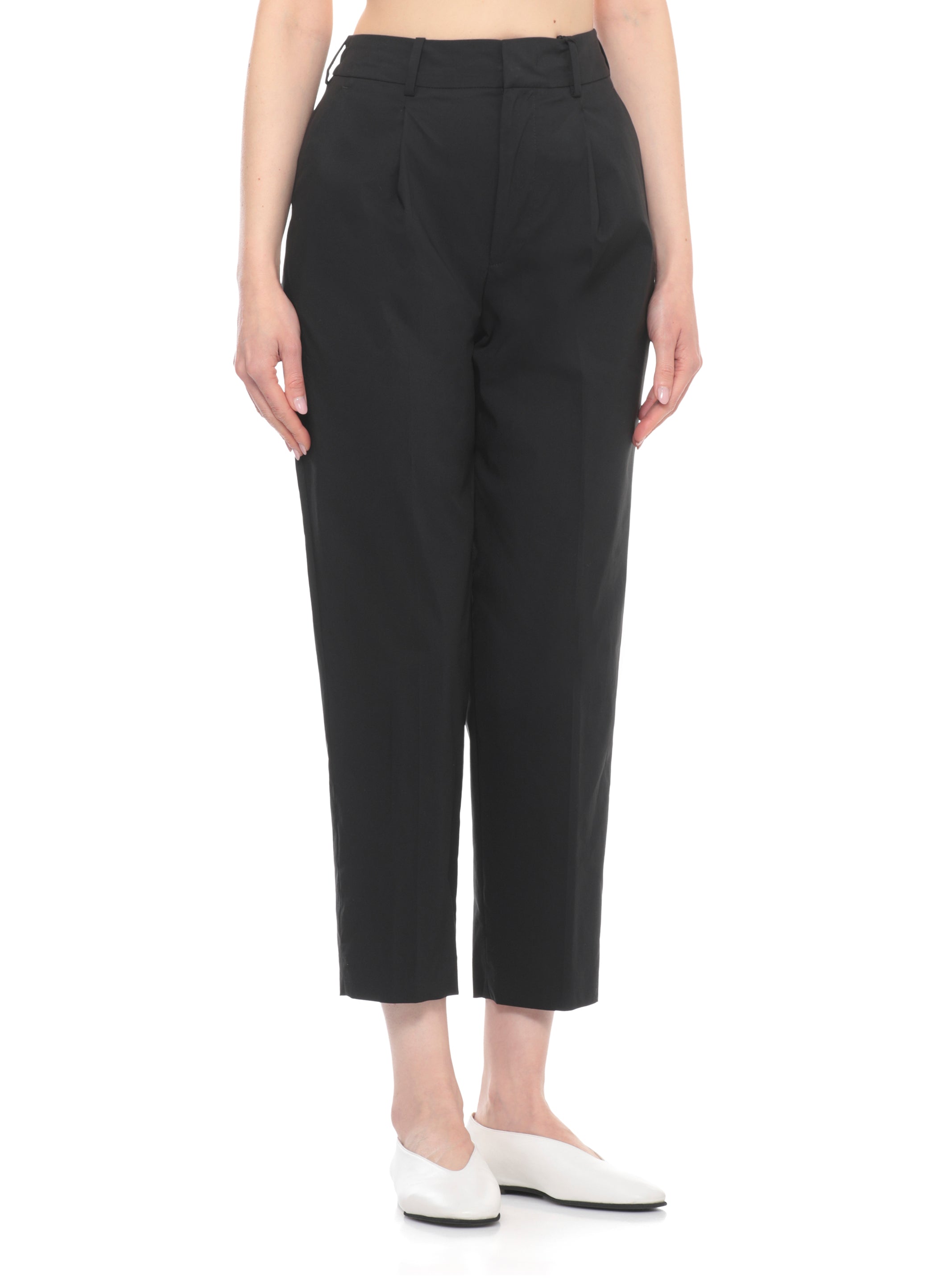 Pt Torino Trousers Black Cotton Polyamide Elastane
