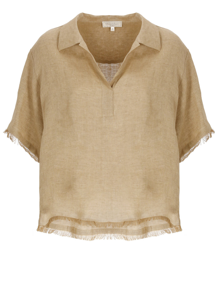 Antonelli Firenze Shirts Marrone Linen