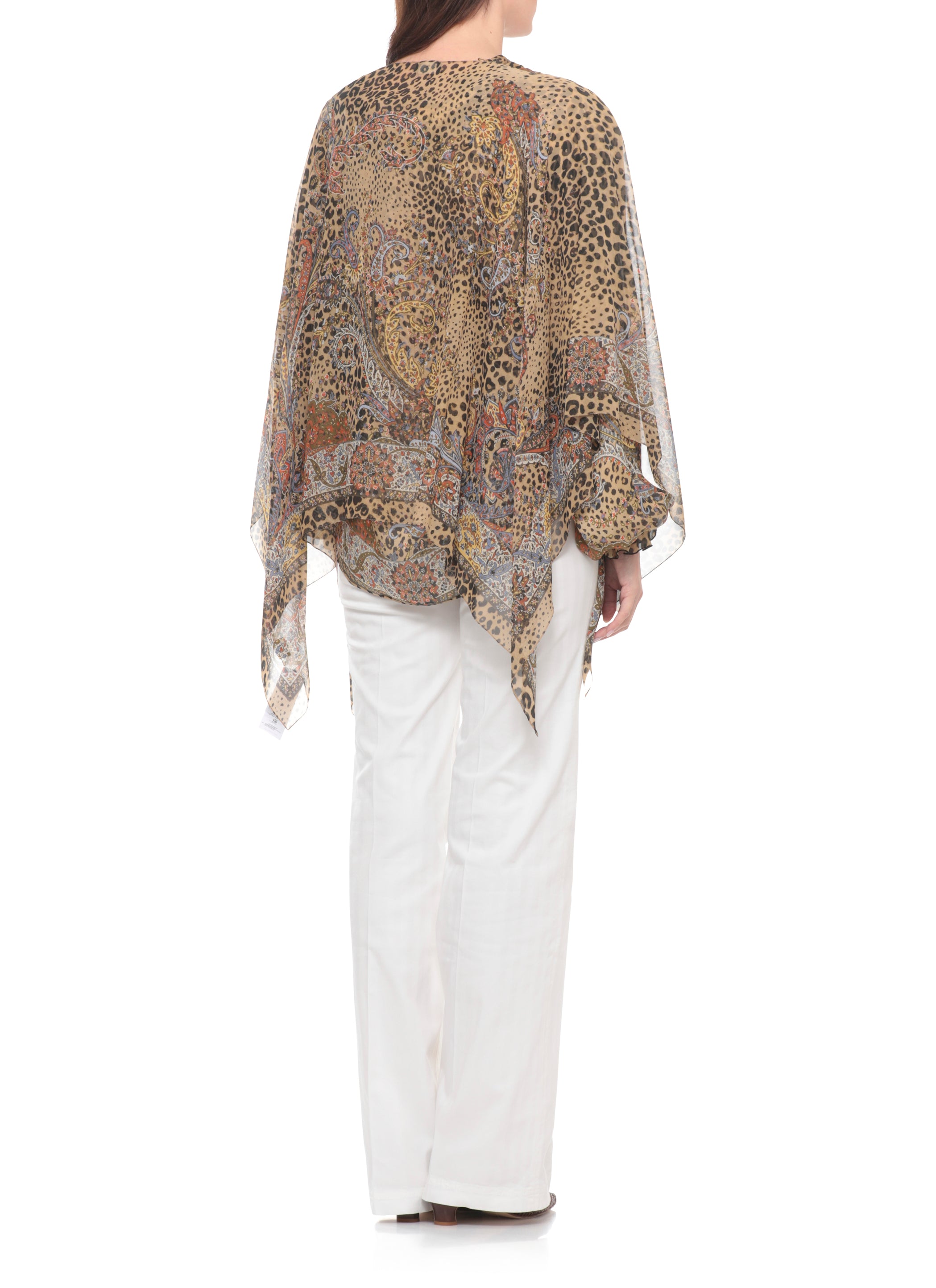 Etro Top Brown Silk