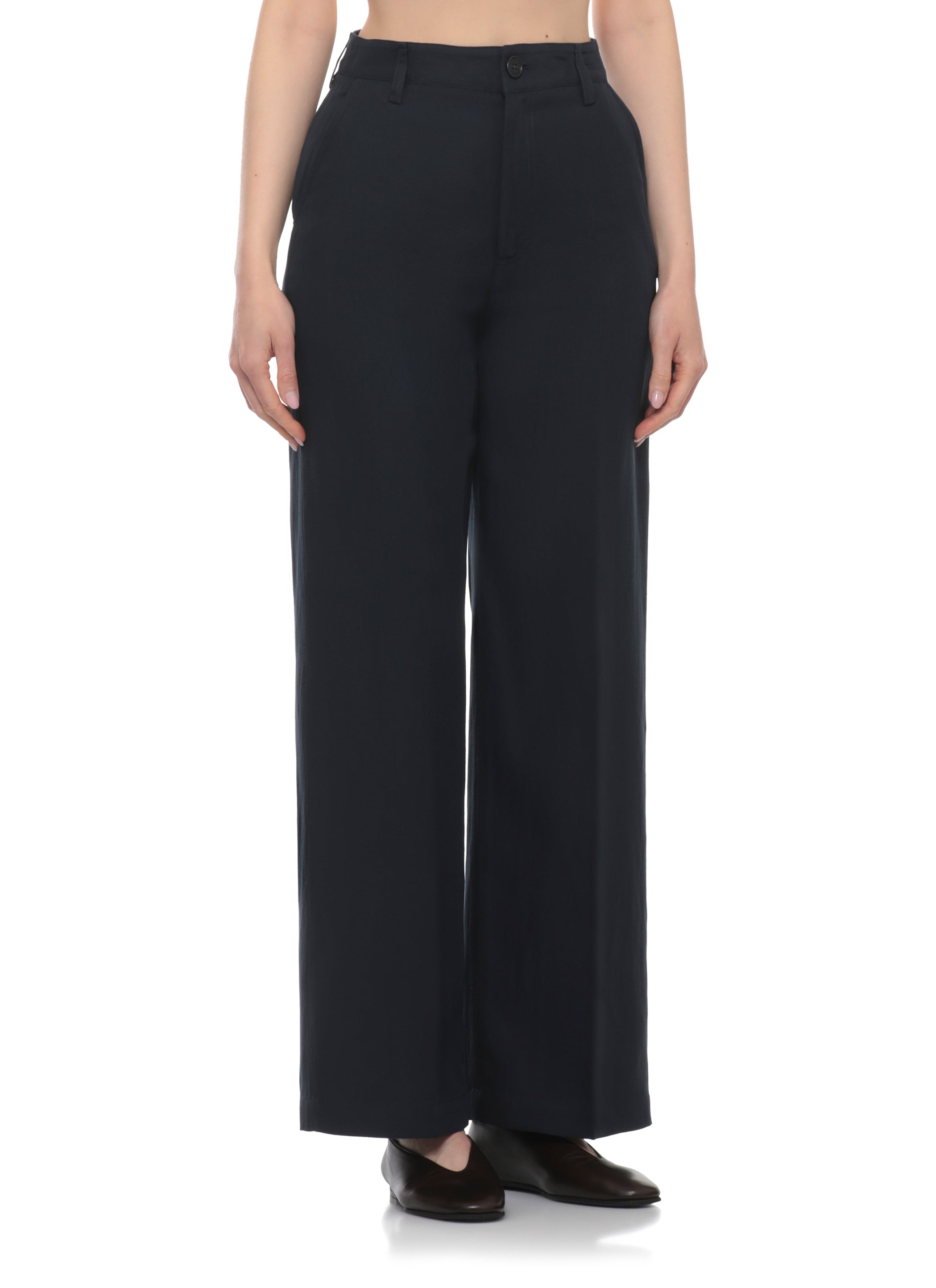 Woolrich Trousers Blu Lyocell Linen