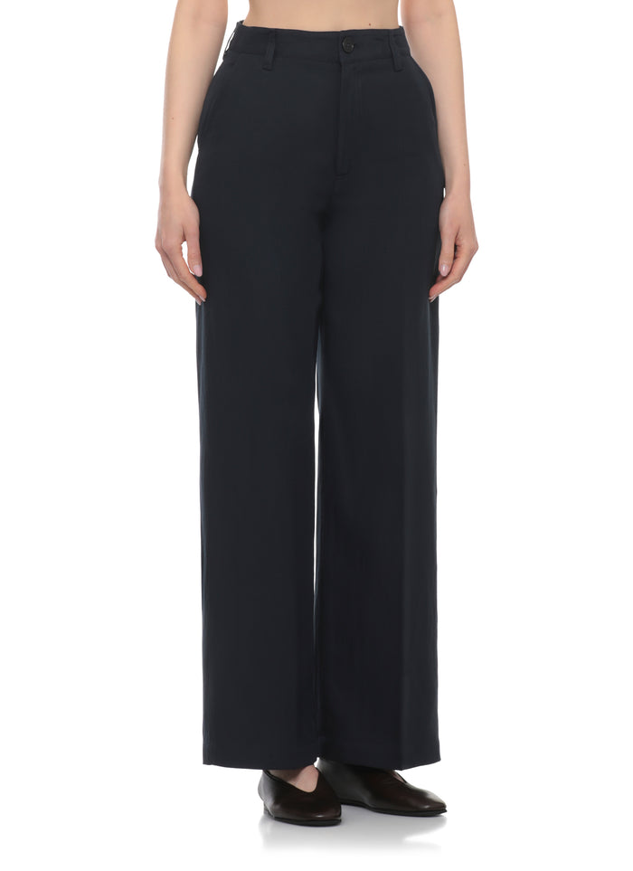 Woolrich Trousers Blu Lyocell Linen