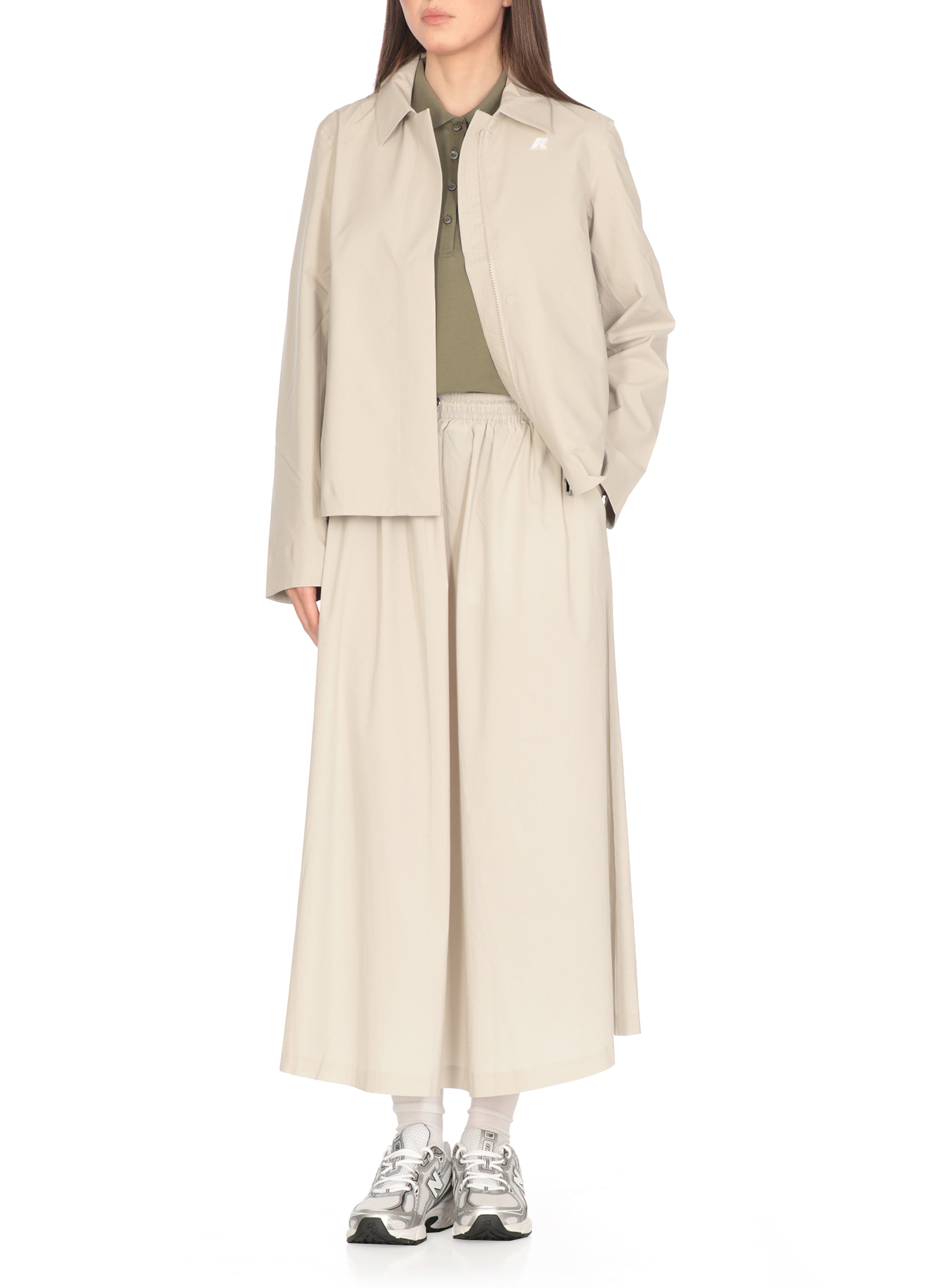 K-Way Coats Beige Polyester Polyurethane