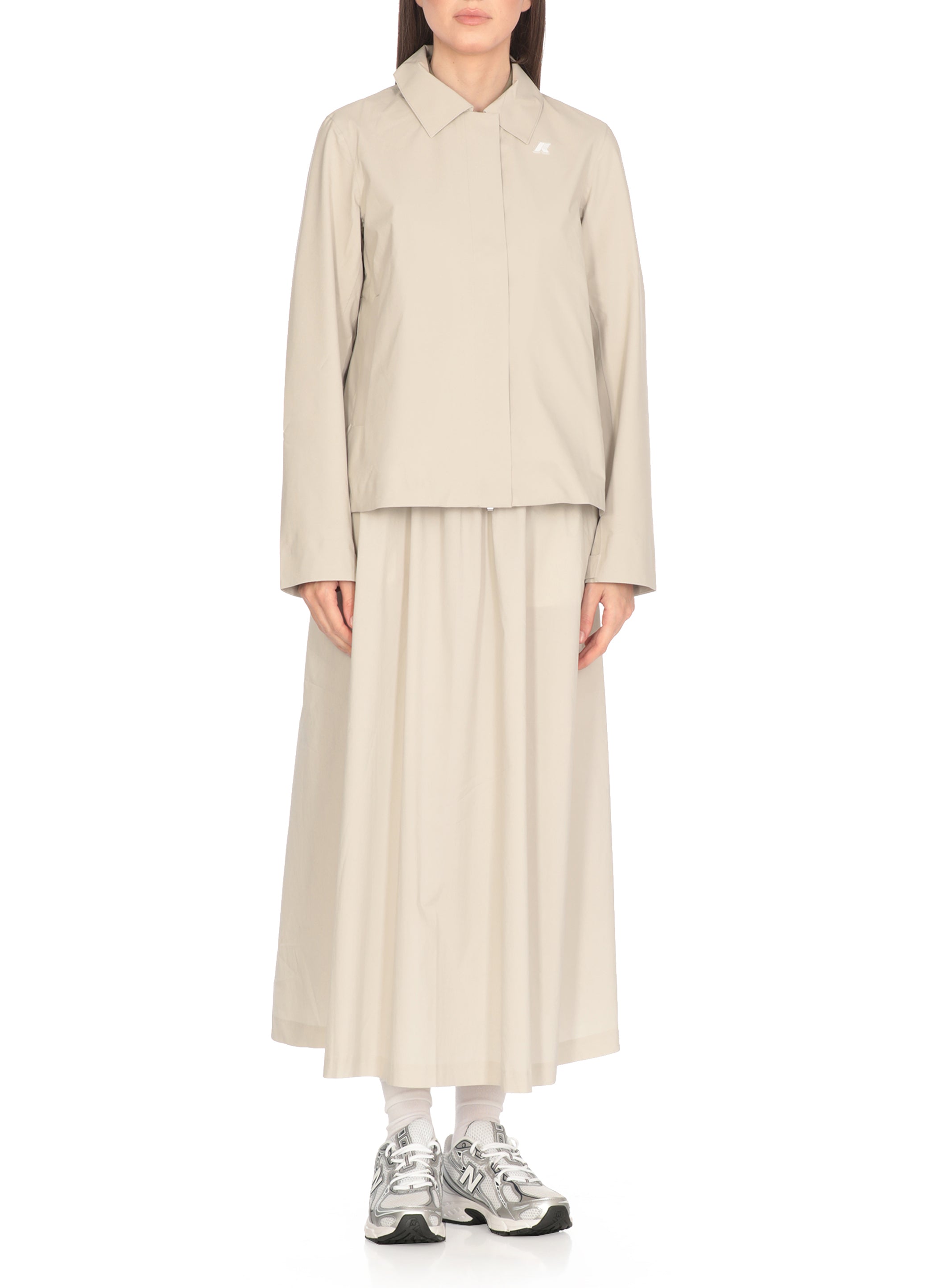 K-Way Coats Beige Polyester Polyurethane