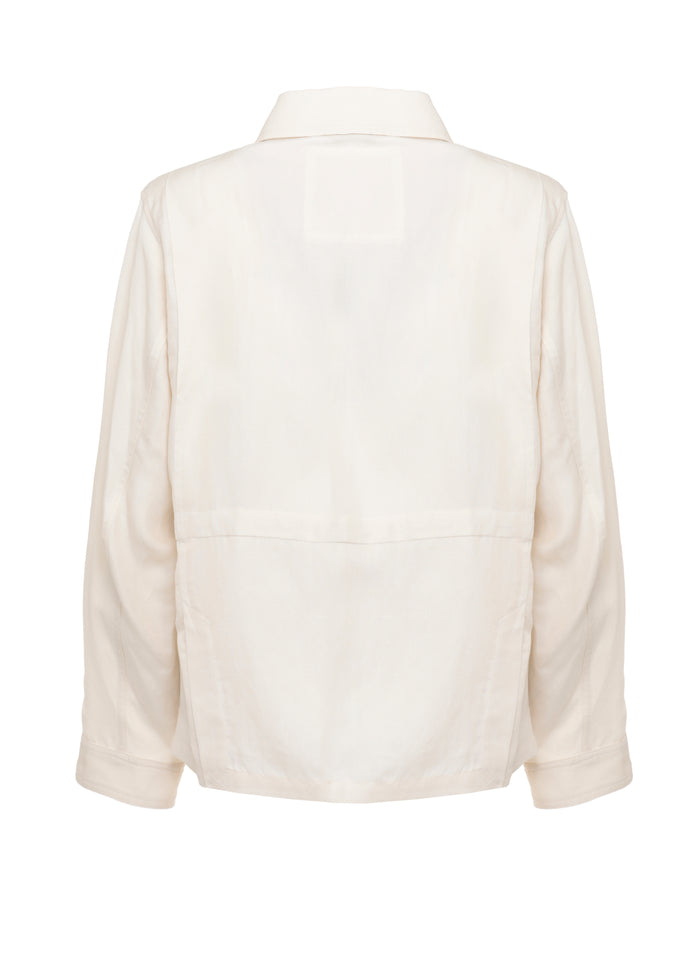Woolrich Coats Avorio Lyocell Linen