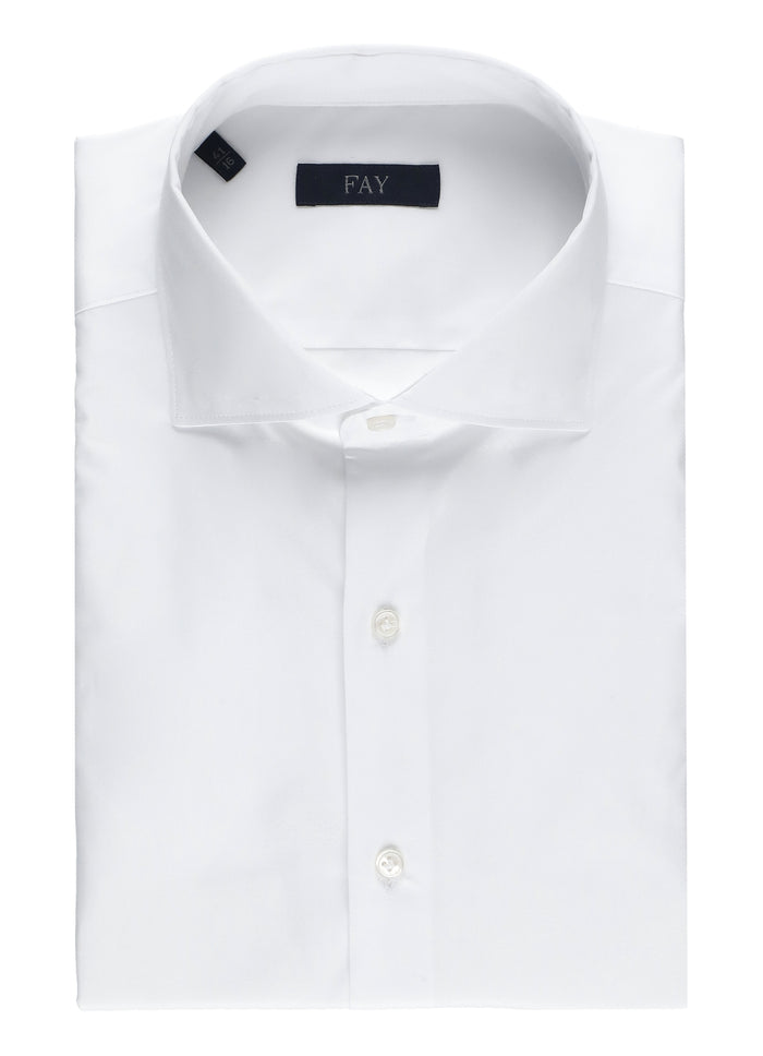 Fay Shirts White Cotton Elastane
