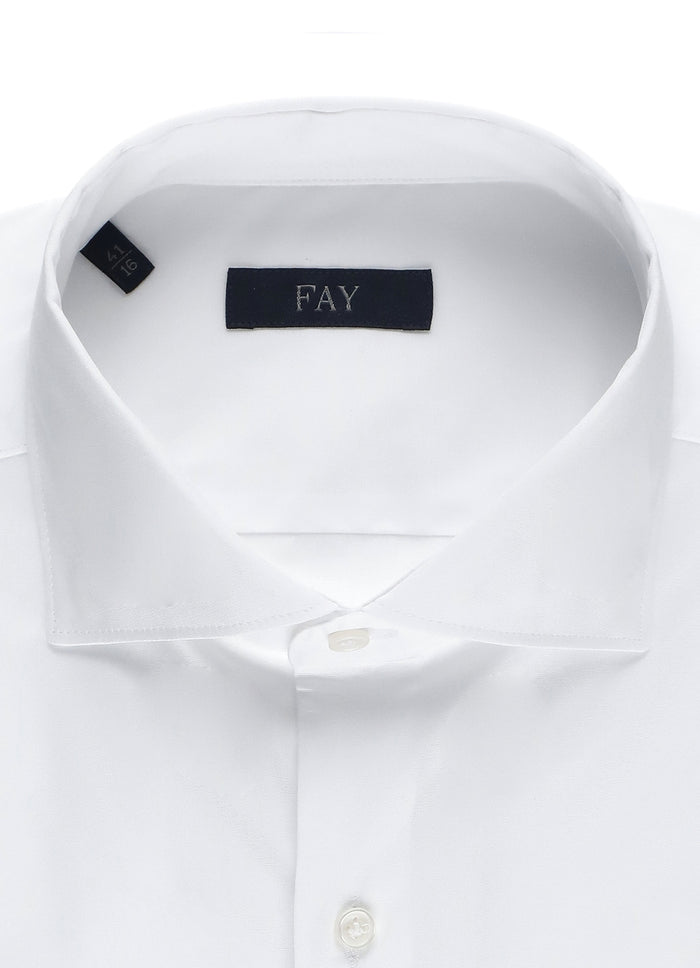 Fay Shirts White Cotton Elastane