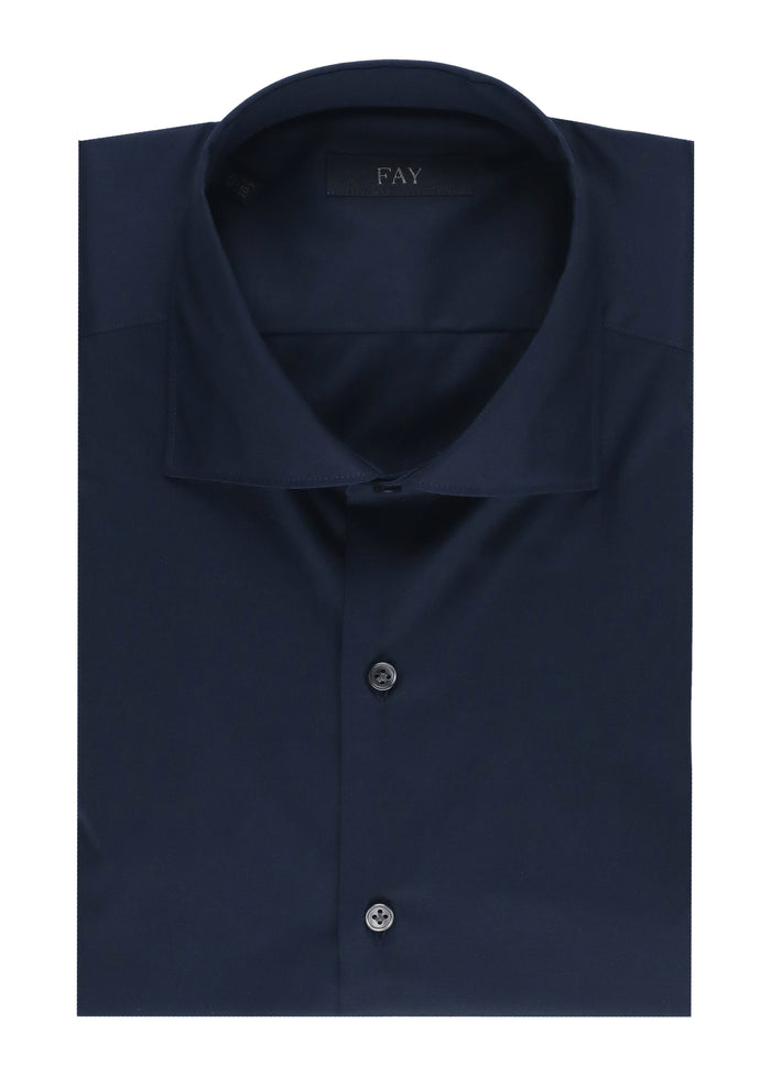 Fay Shirts Blue Cotton Elastane