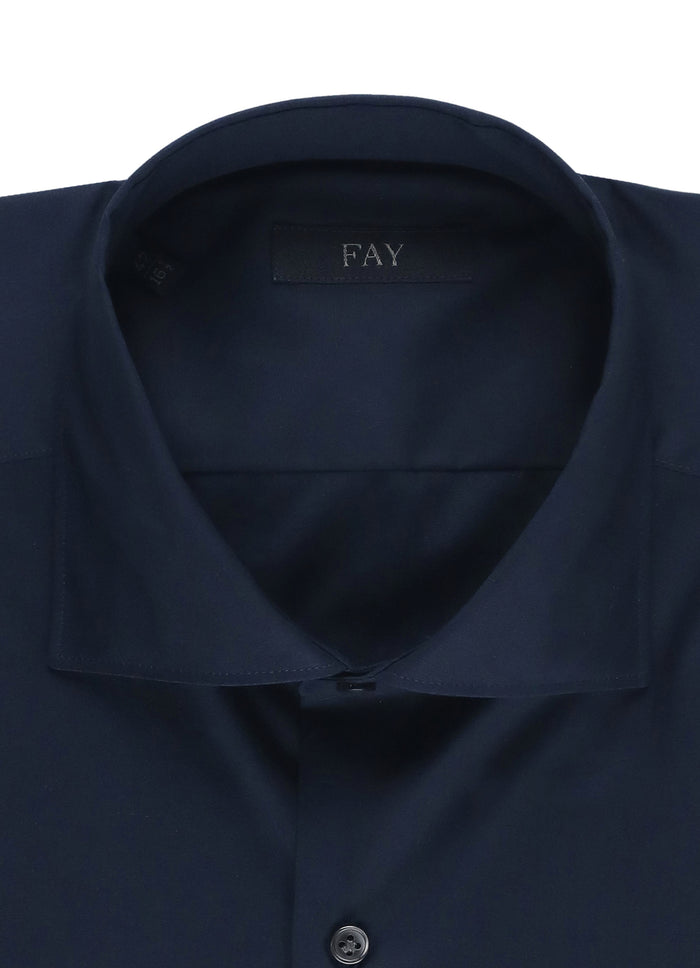 Fay Shirts Blue Cotton Elastane