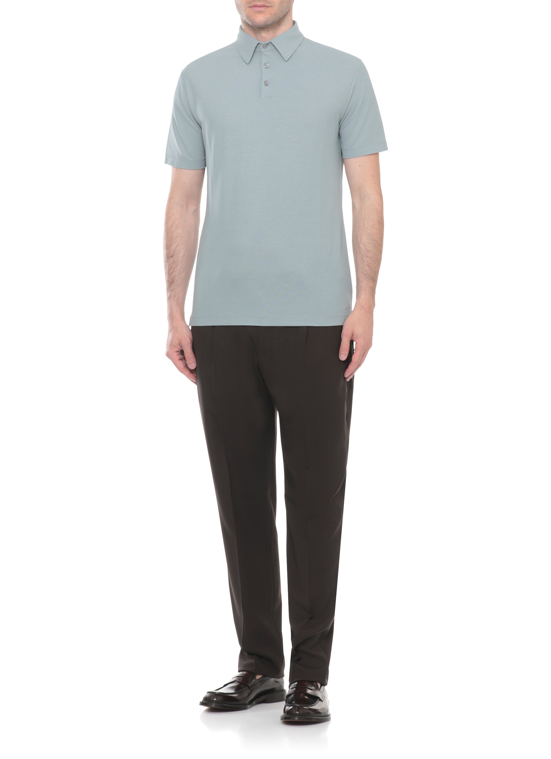 Zanone T-Shirts And Polos Celeste Cotone