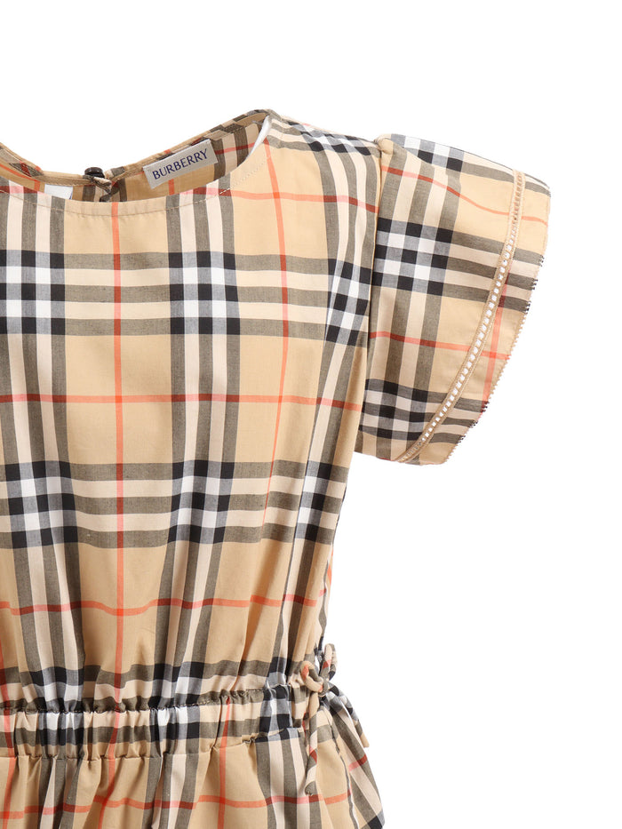 KID GIRL DRESSES Beige Cotton