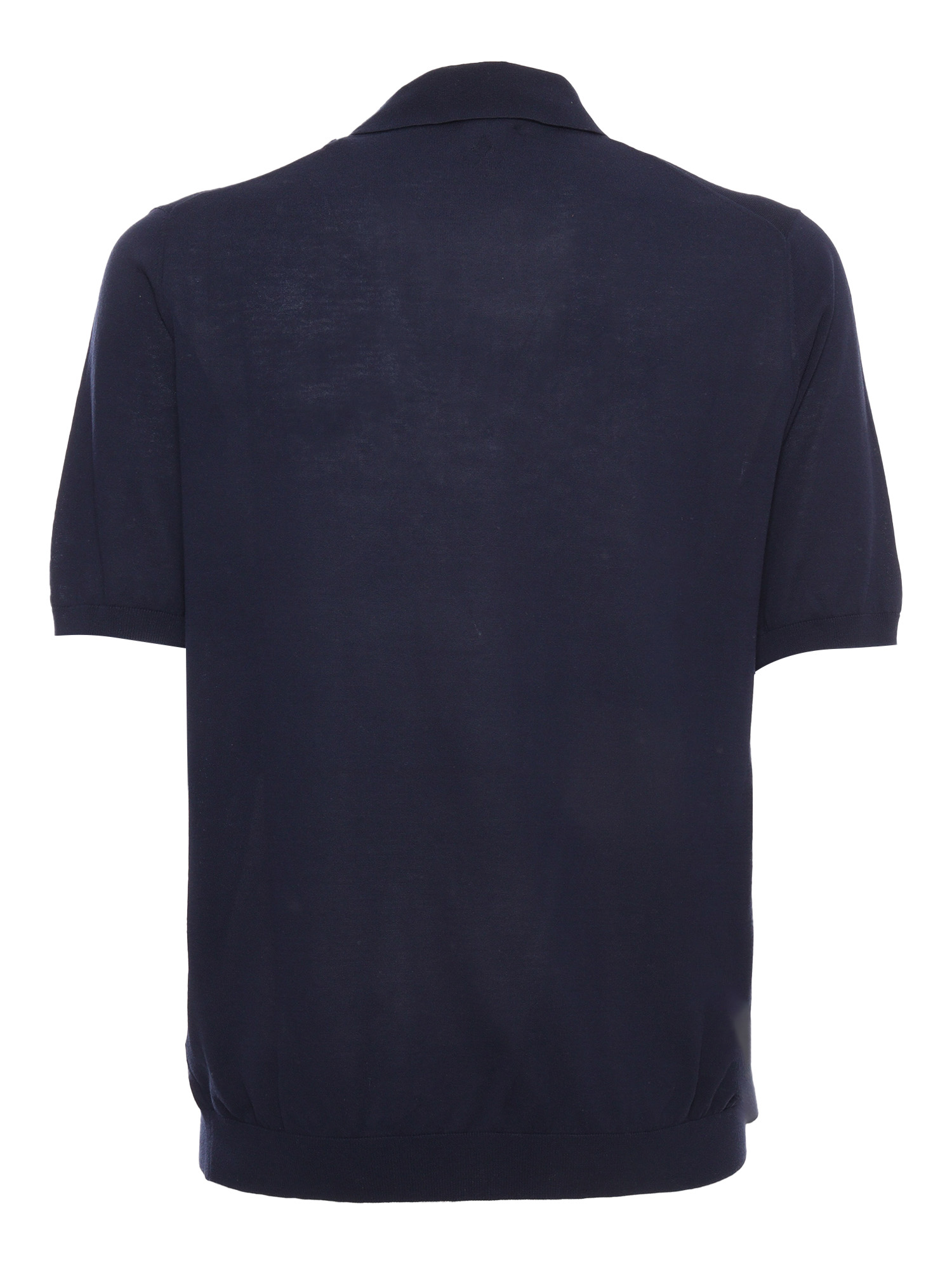 SHORT SLEEVES POLO Blue Cotton Shirt