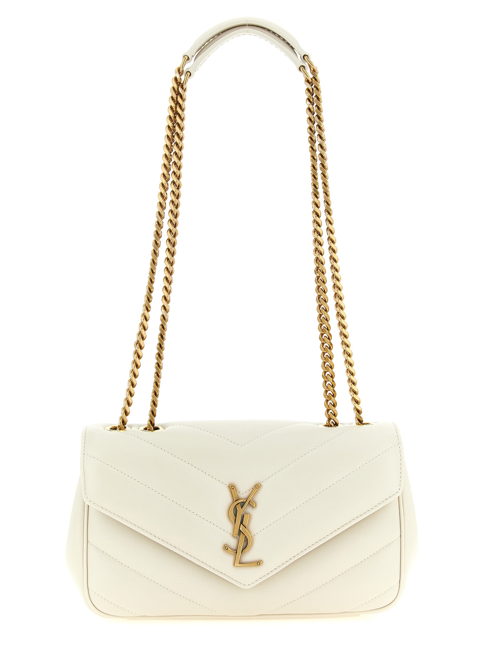 Loulou small shoulder bag Beige Lamb Leather (ovis Aries)
