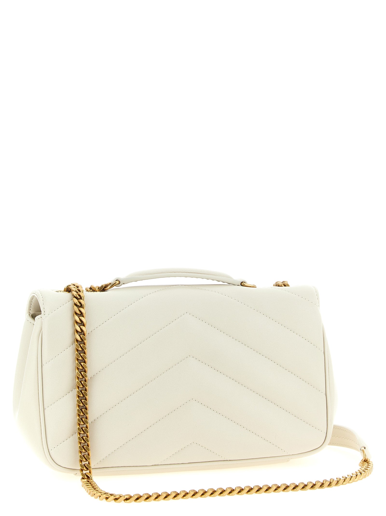 Loulou small shoulder bag Beige Lamb Leather (ovis Aries)