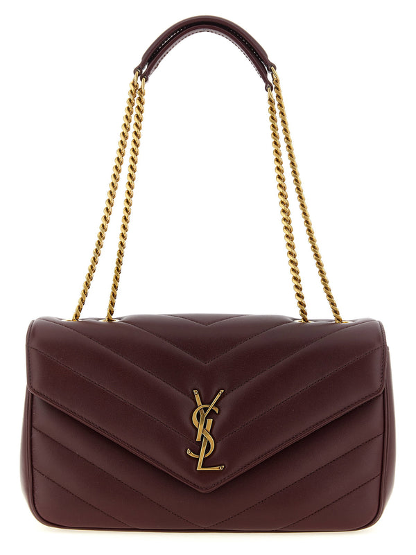 Saint Laurent Loulou Shoulder Bag — Burgundy
