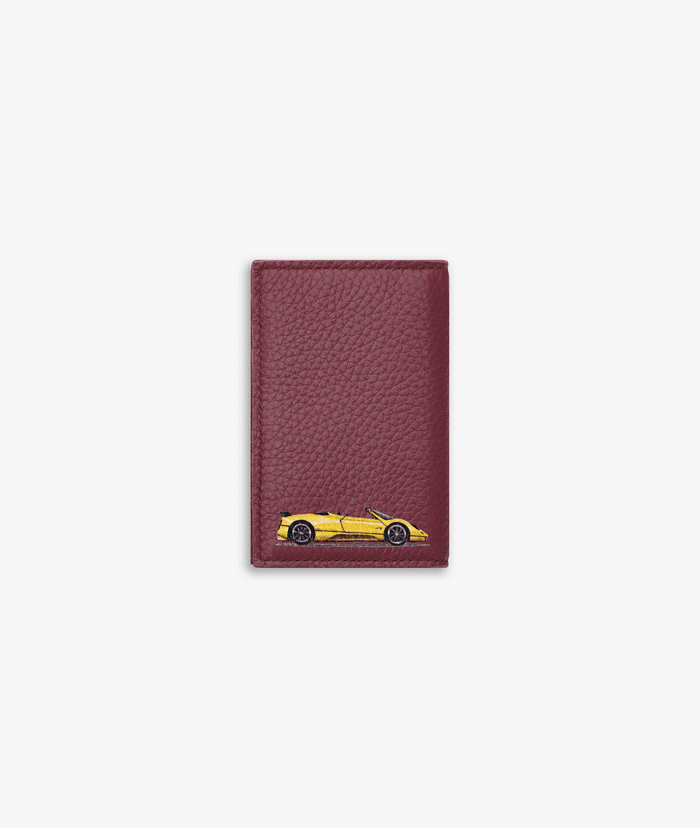 Customizable Vertical Card Holder Darkred Credit And Business