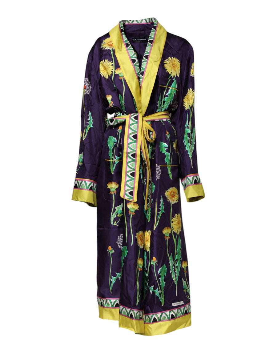 Dolce & Gabbana 100% Silk robe in navy