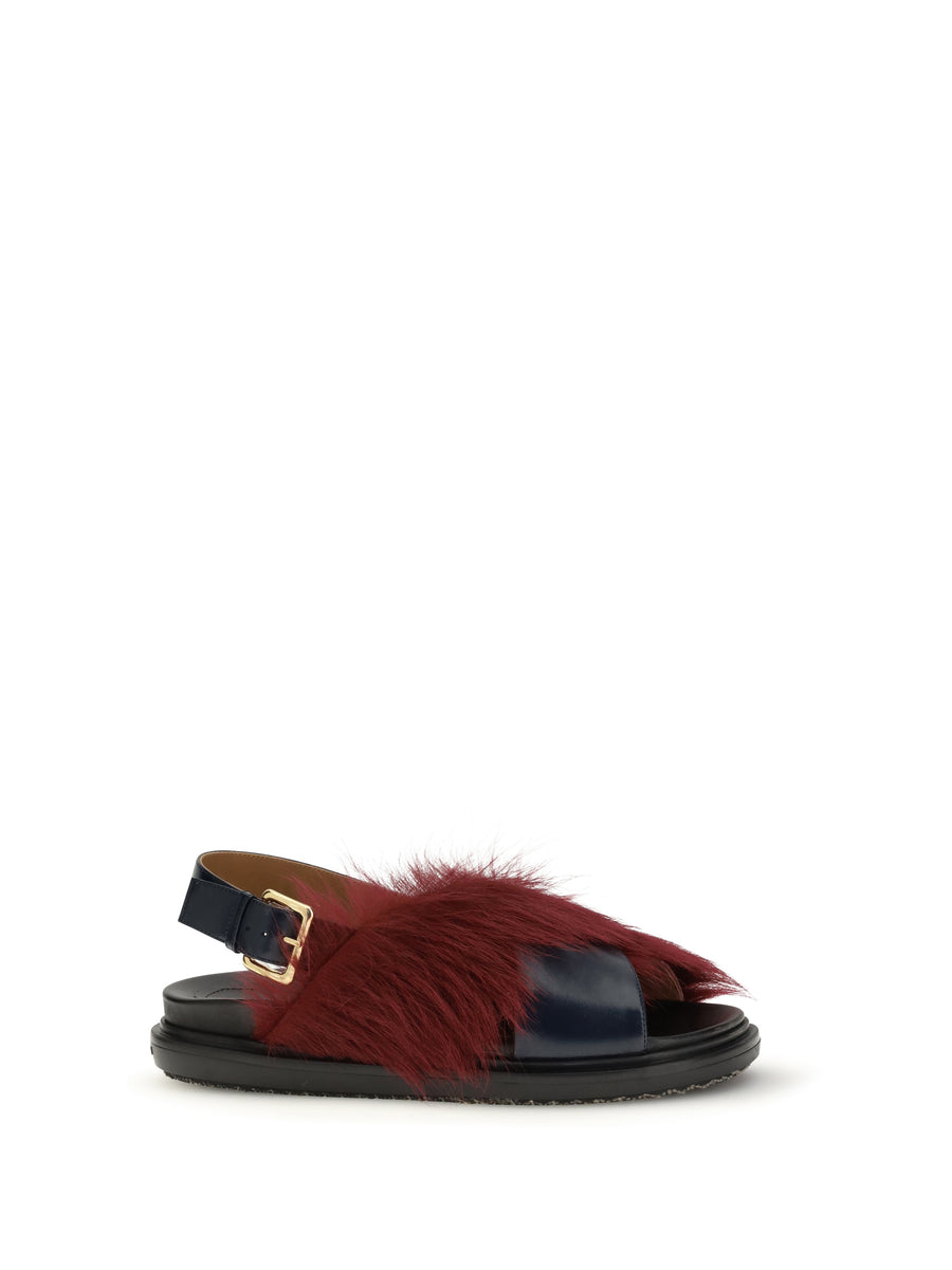 Marni 100% calf leather sandals in multicolor