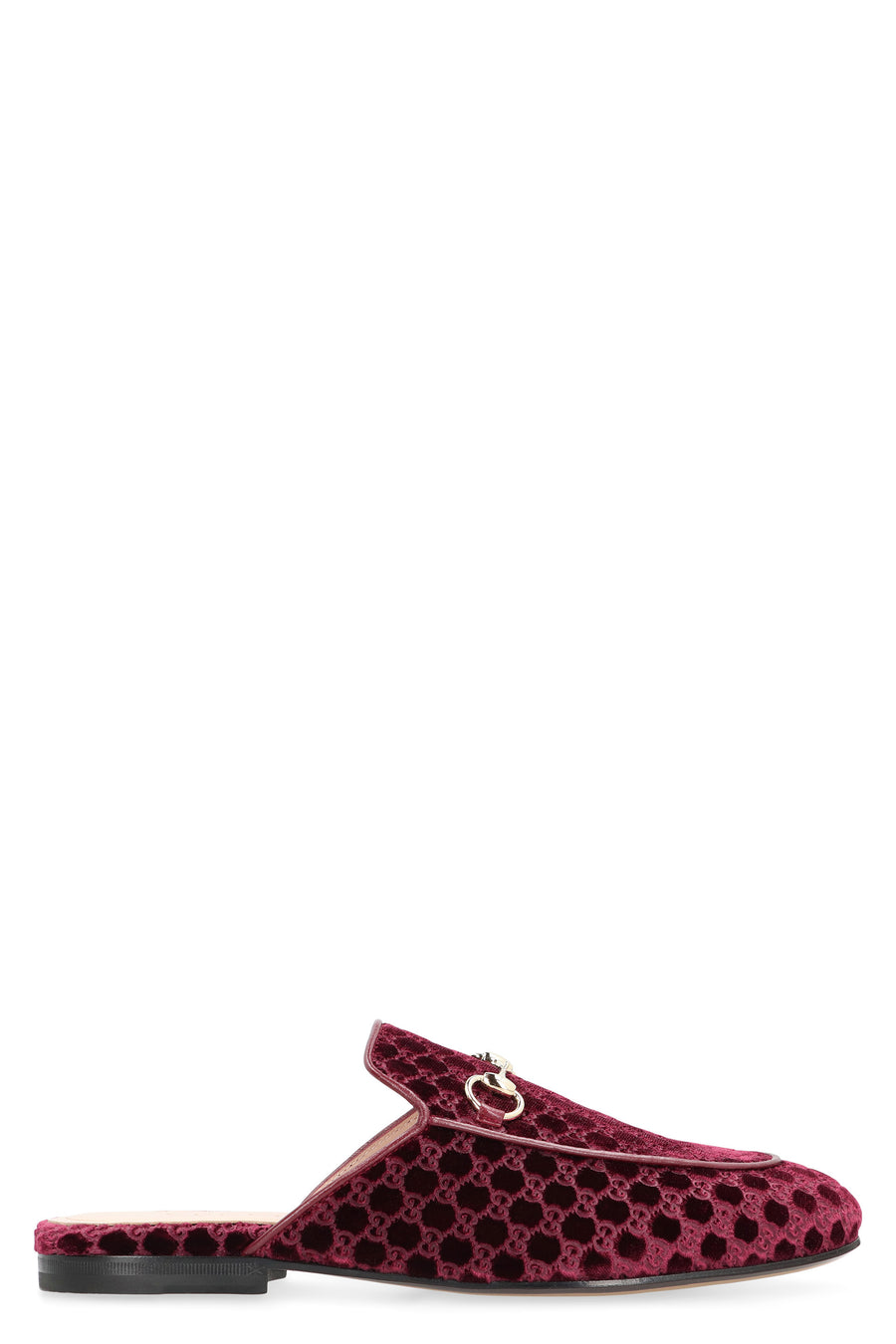 Slipper Princetown Velvet Burgundy Virgin Wool Slippers