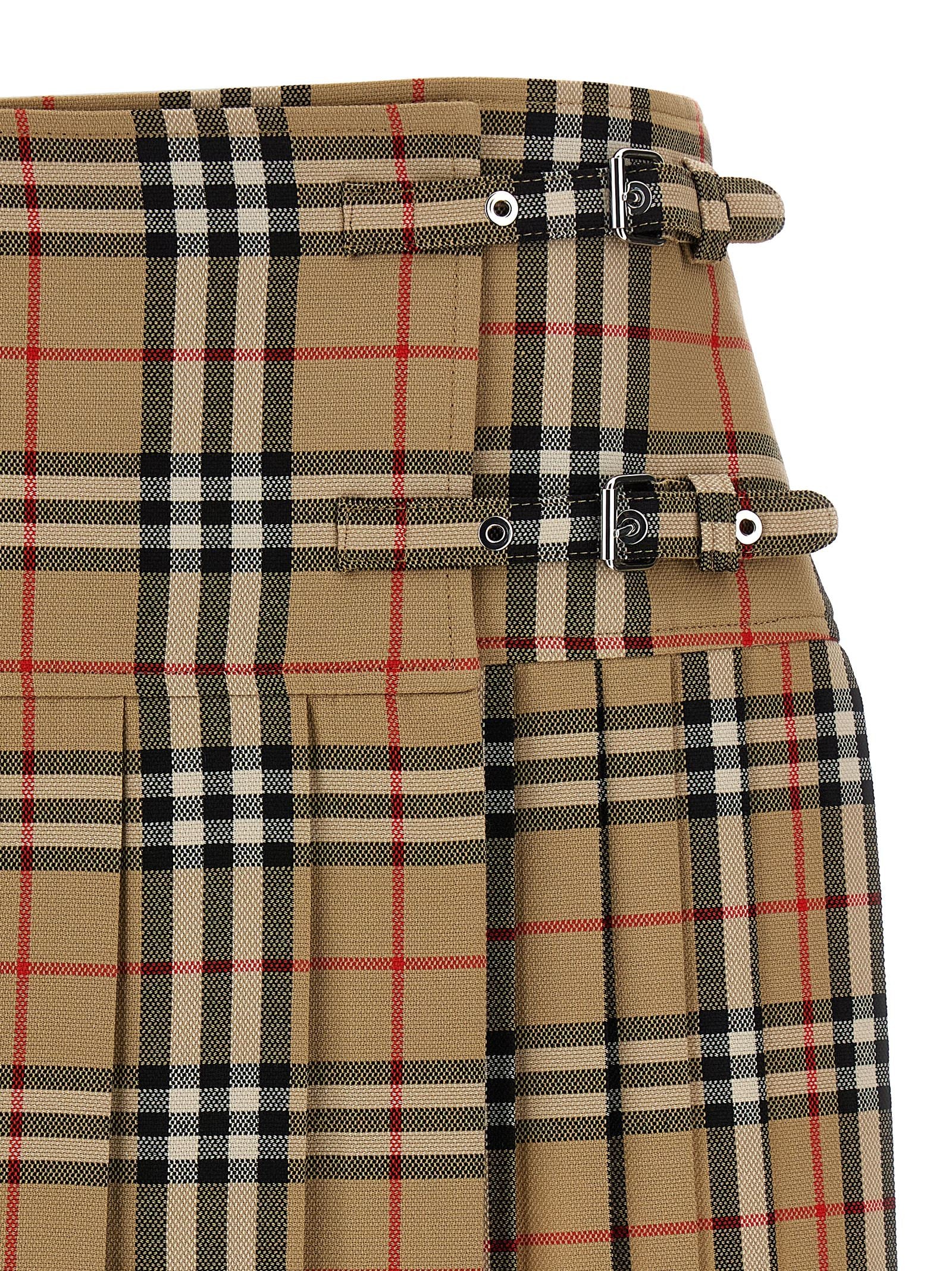 Kilt skirt Beige Wool