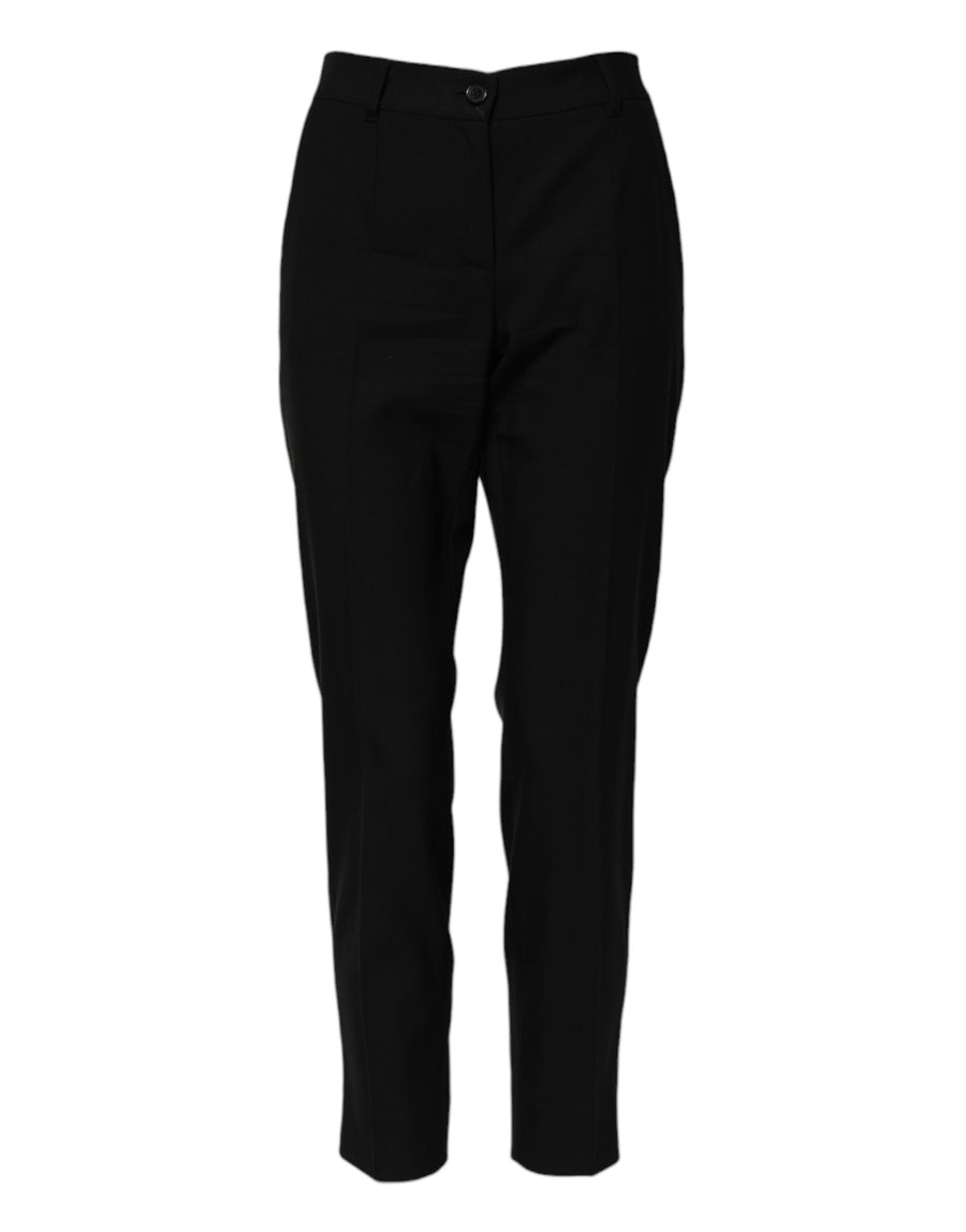 Dolce & Gabbana 99% Virgin Wool 1% Elastane trousers in black