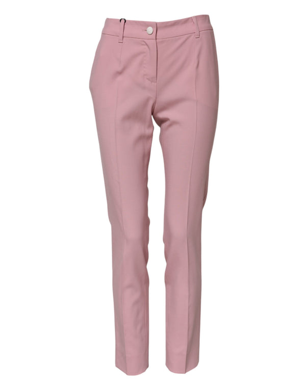 Dolce & Gabbana 99% Virgin Wool trousers in pink