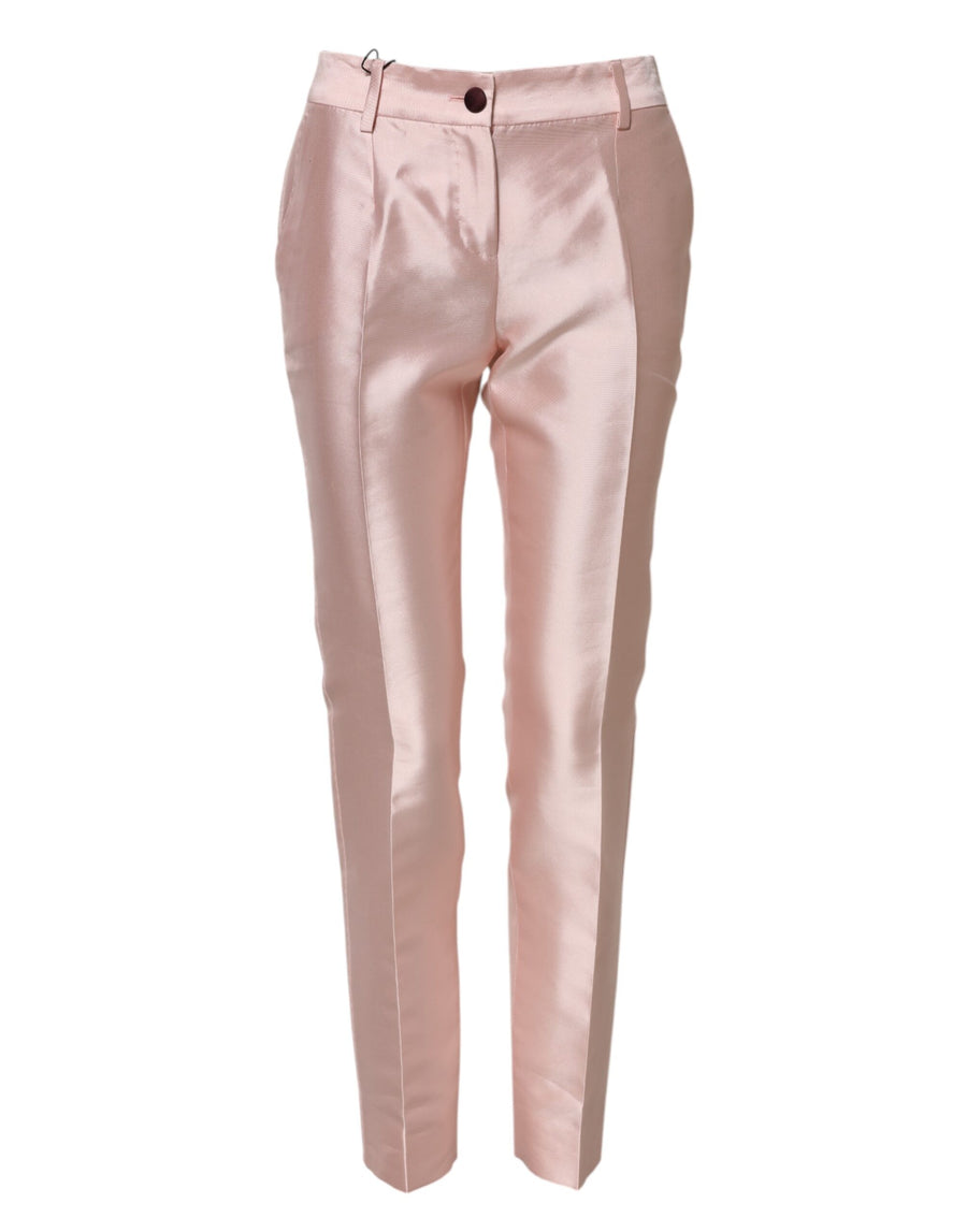 Dolce & Gabbana 100% Silk trousers in pink