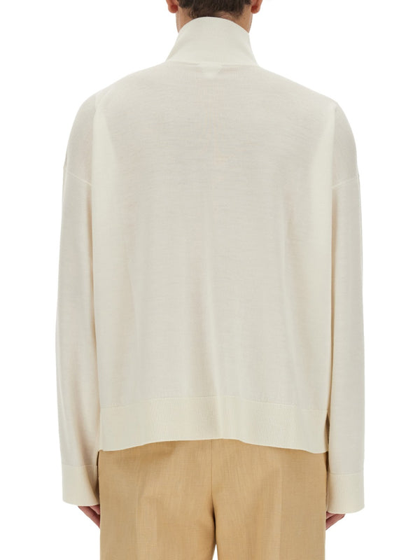 Turtleneck Sweater White Wool Jumpers