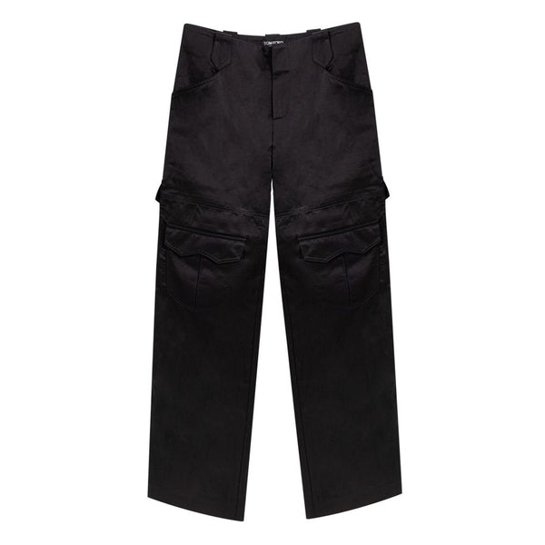 Tom Ford 54% Viscose cargo pants in black