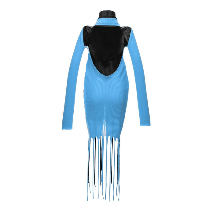 Bottega Veneta 57% cotton tunic in blue — view 2