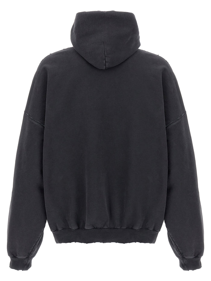 3B Liquefied hoodie Black Cotton Sweatshirt