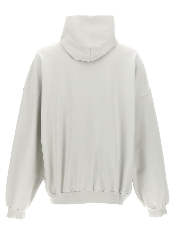 3B Liquefied hoodie White Cotton Sweatshirt