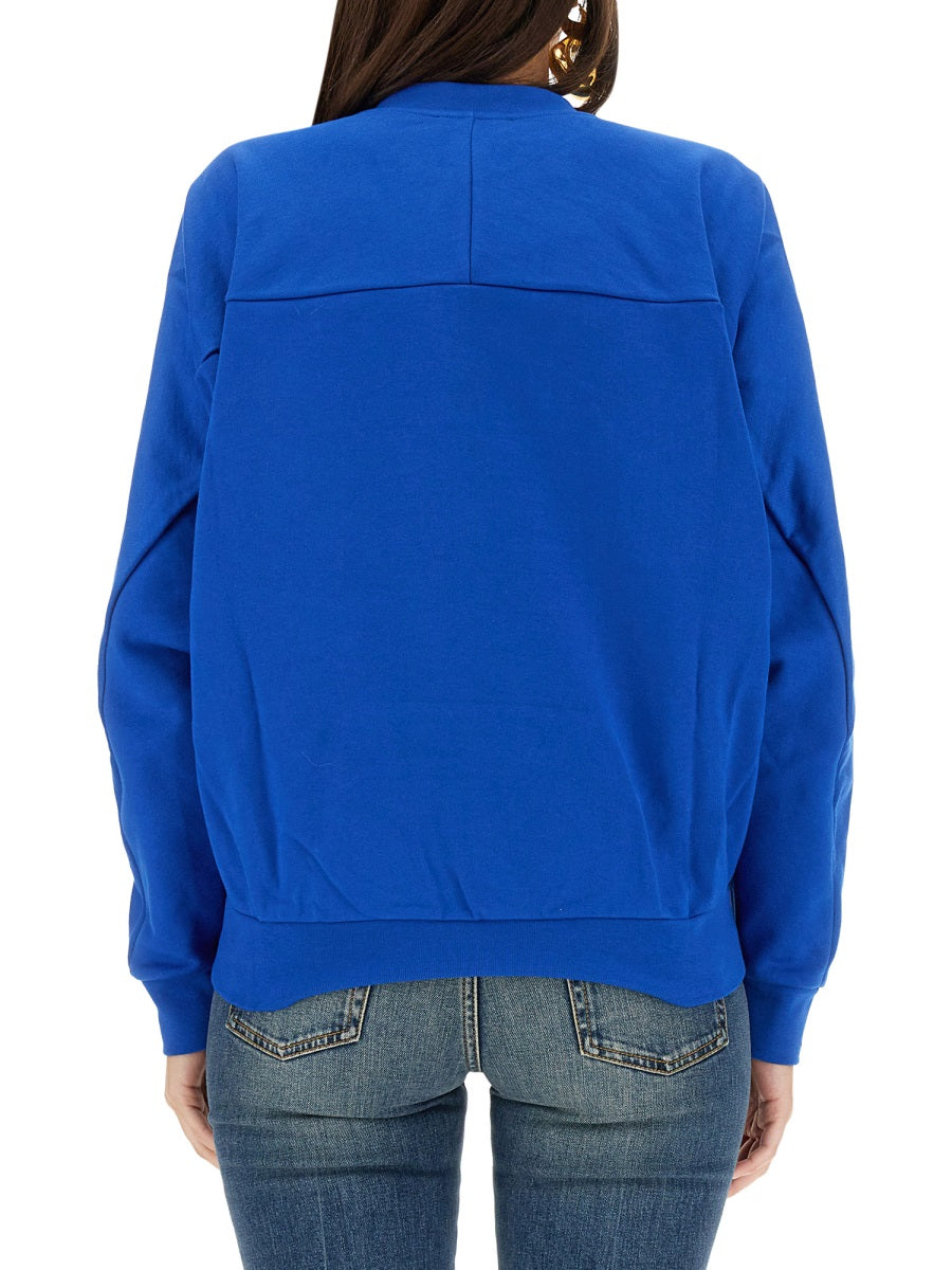 Varsity Skull Sweatshirt Blue Cotton Sweatshirts