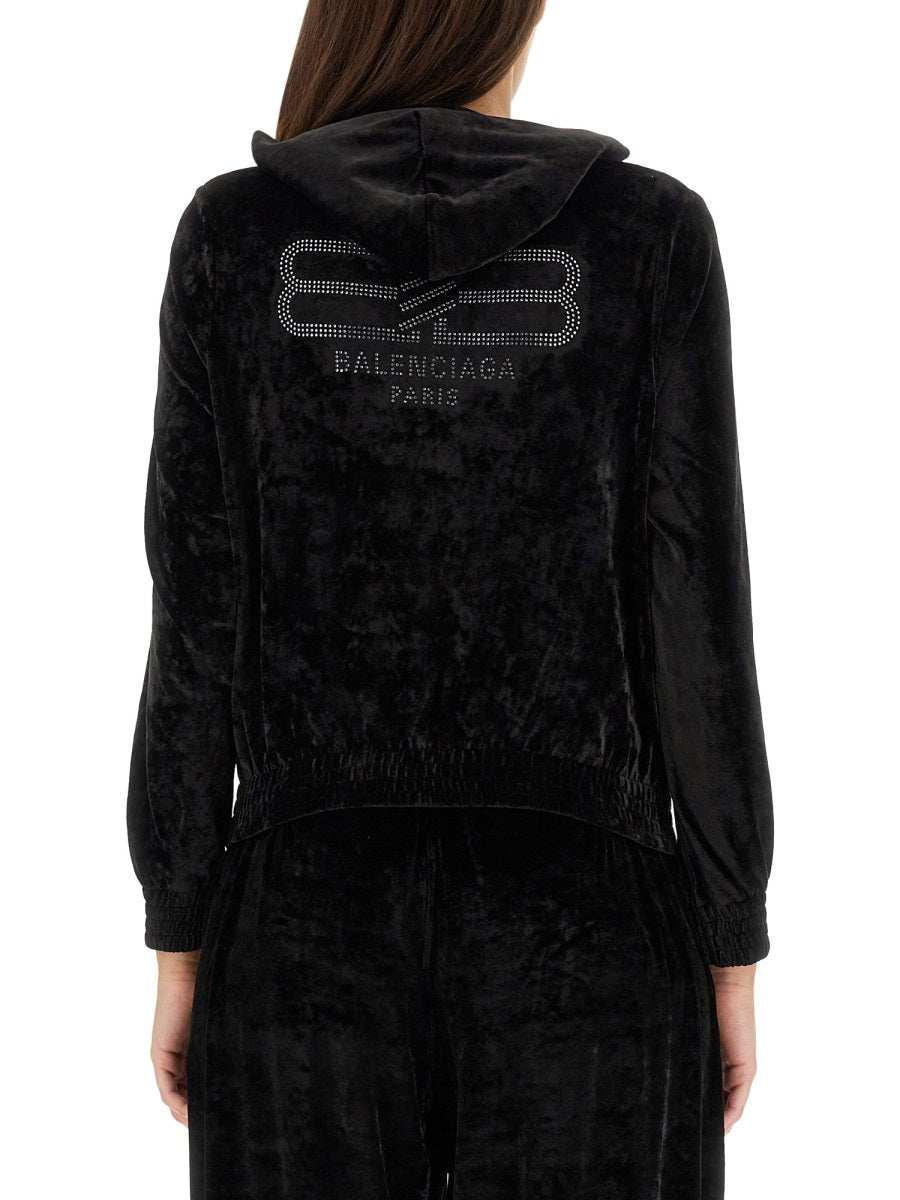 Zippered Sweatshirt Bb Paris Black Viscose Sweatshirts