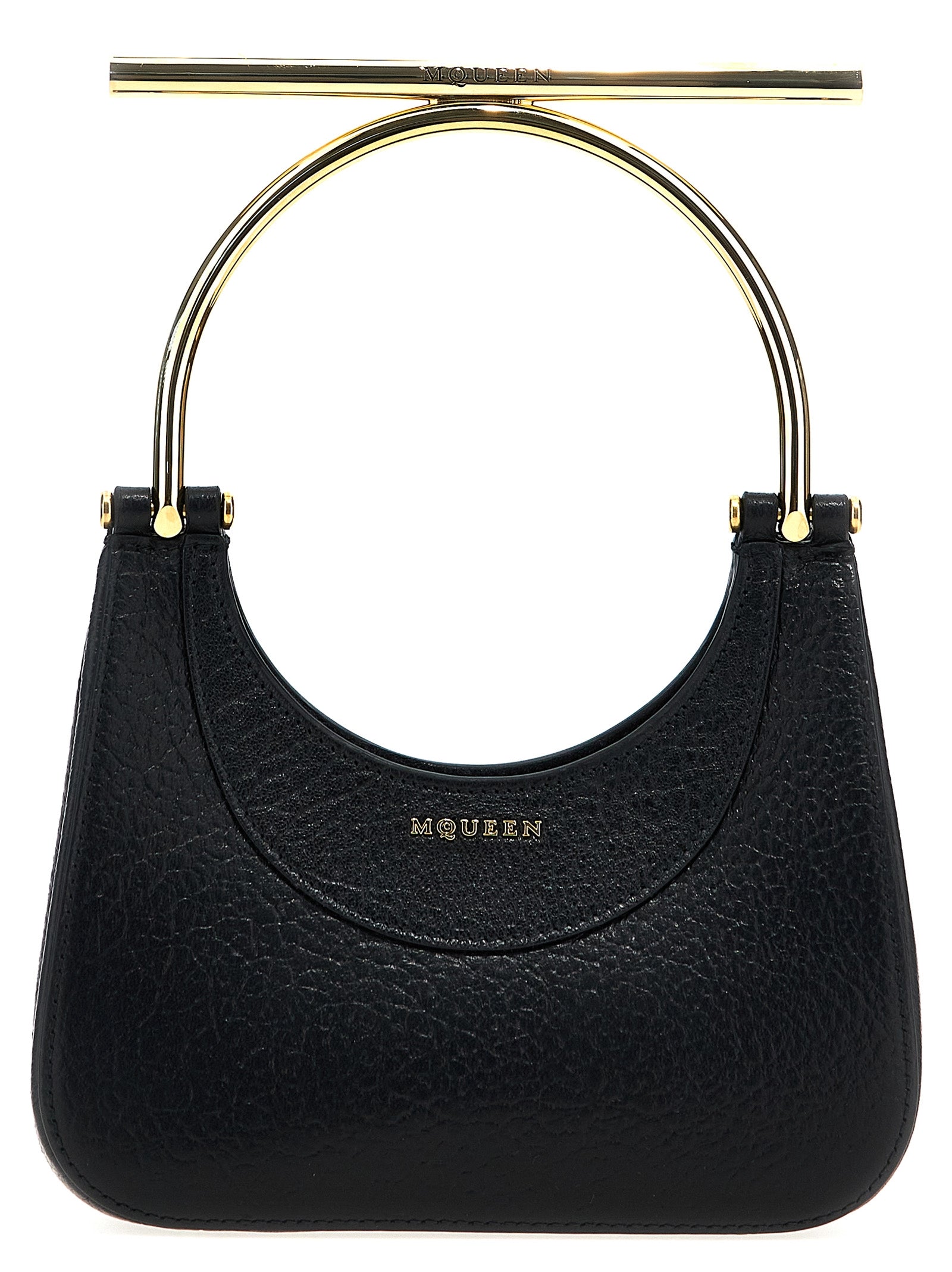 Mini Cross-Bar handbag Black Lamb Leather (ovis Aries) Hand Bags