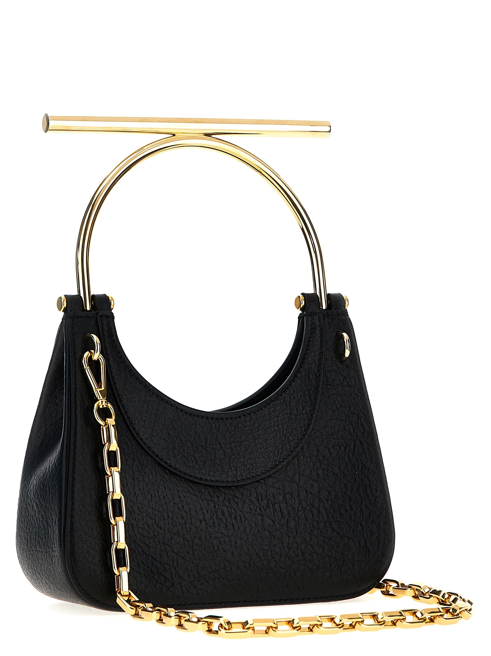 Mini Cross-Bar handbag Black Lamb Leather (ovis Aries) Hand Bags
