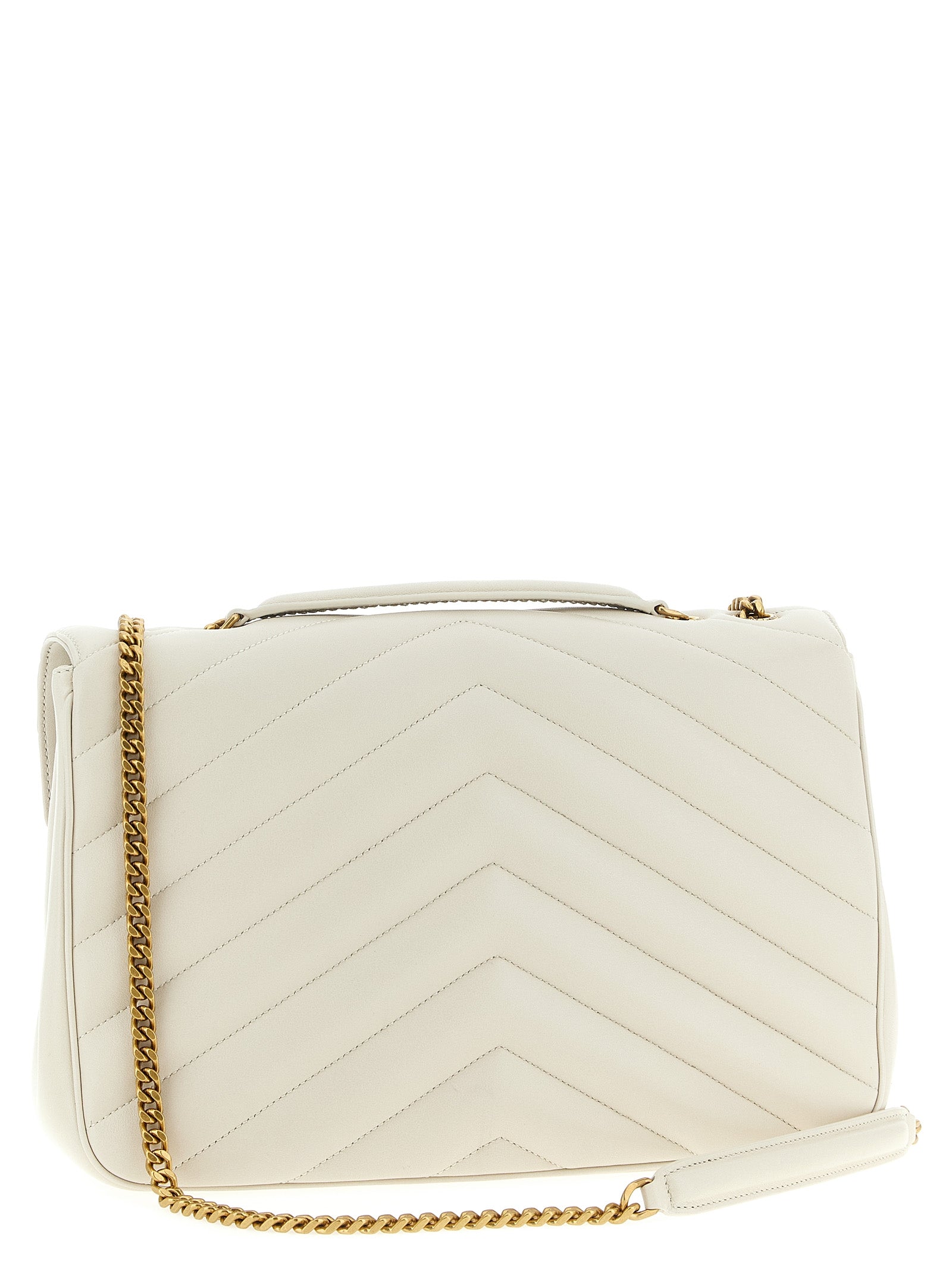 Loulou large shoulder bag Beige Lamb Leather (ovis Aries)