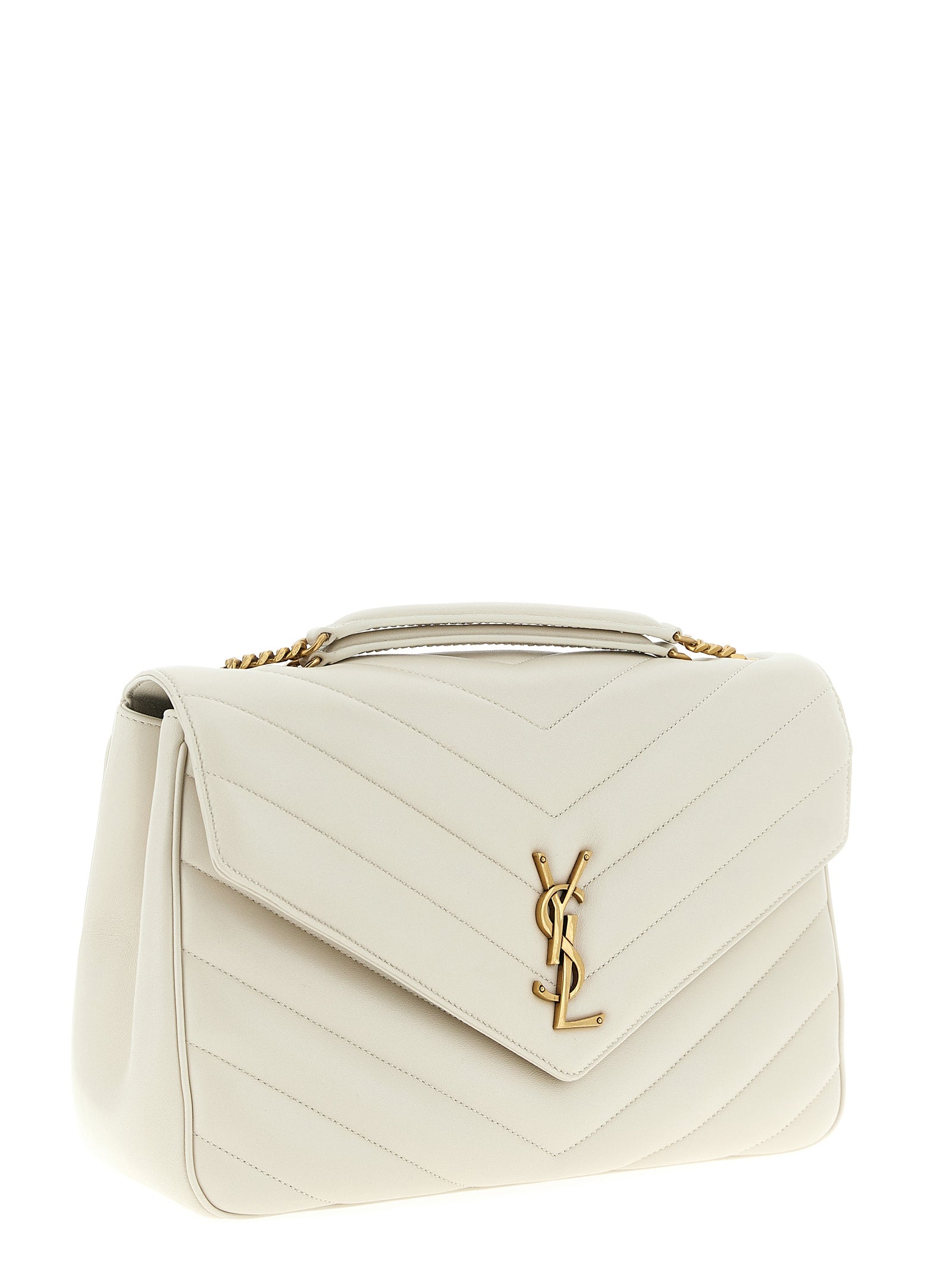 Loulou large shoulder bag Beige Lamb Leather (ovis Aries)