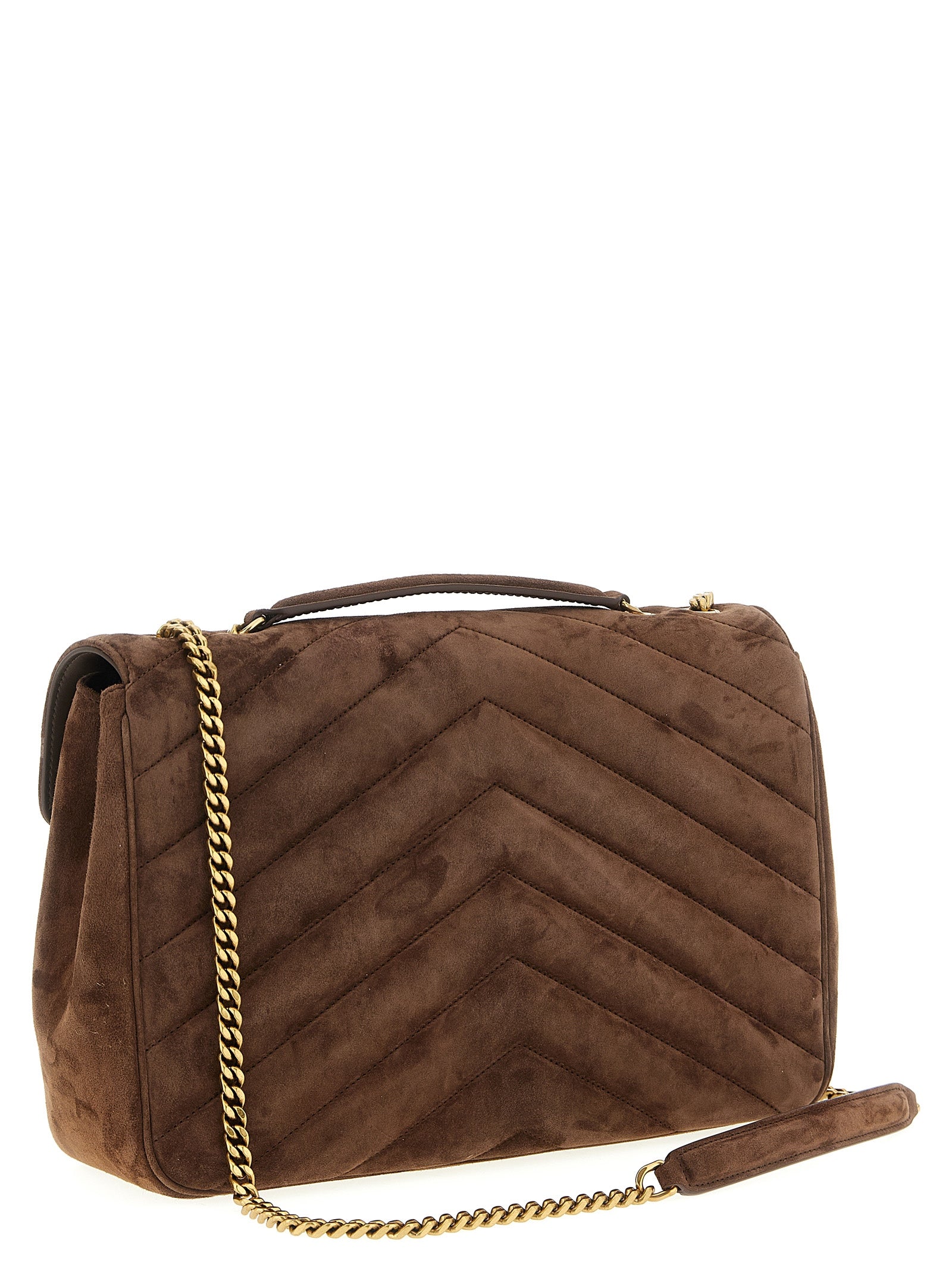 Loulou large shoulder bag Brown Calfskin Leather (bos Taurus)