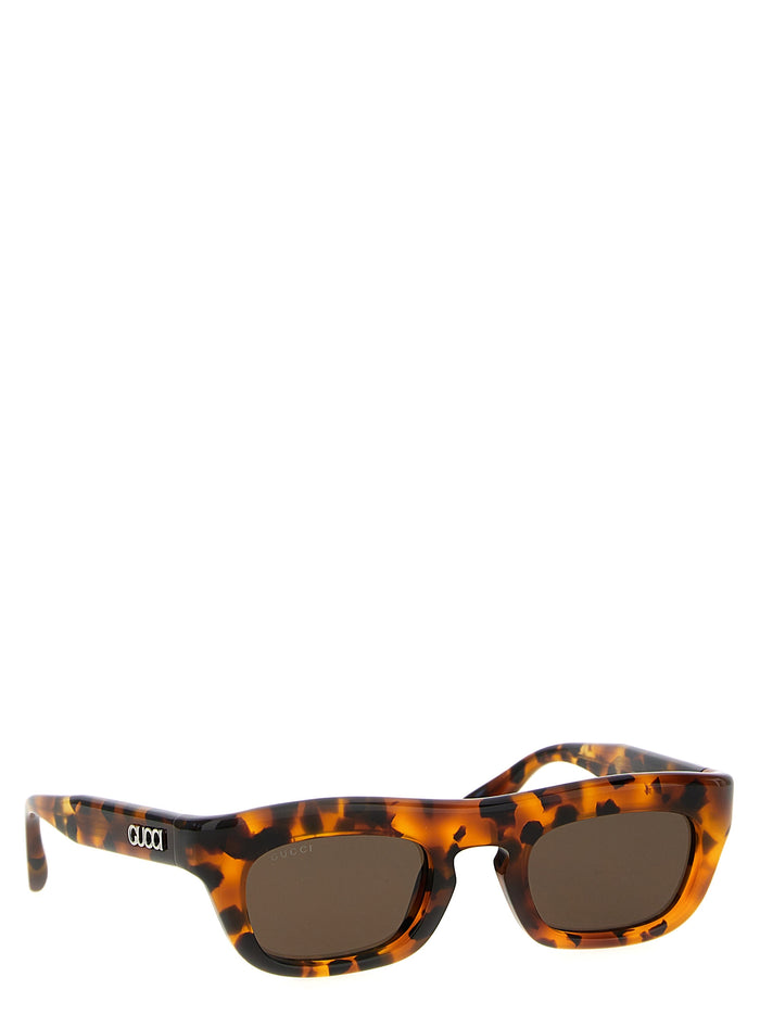Rectangular sunglasses Brown Acetate
