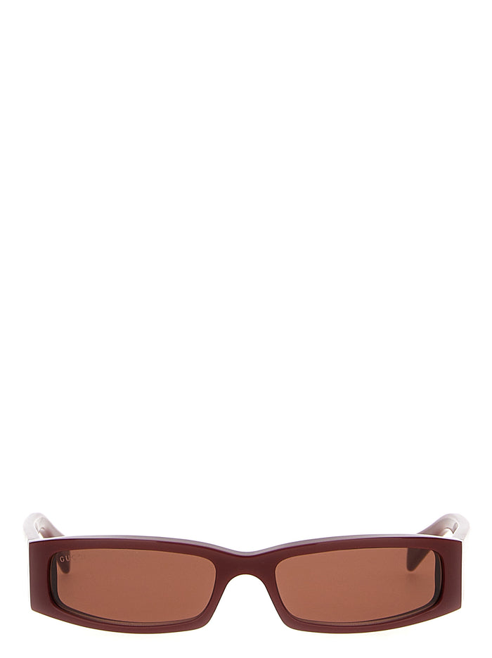 Rectangular sunglasses Bordeaux Acetate
