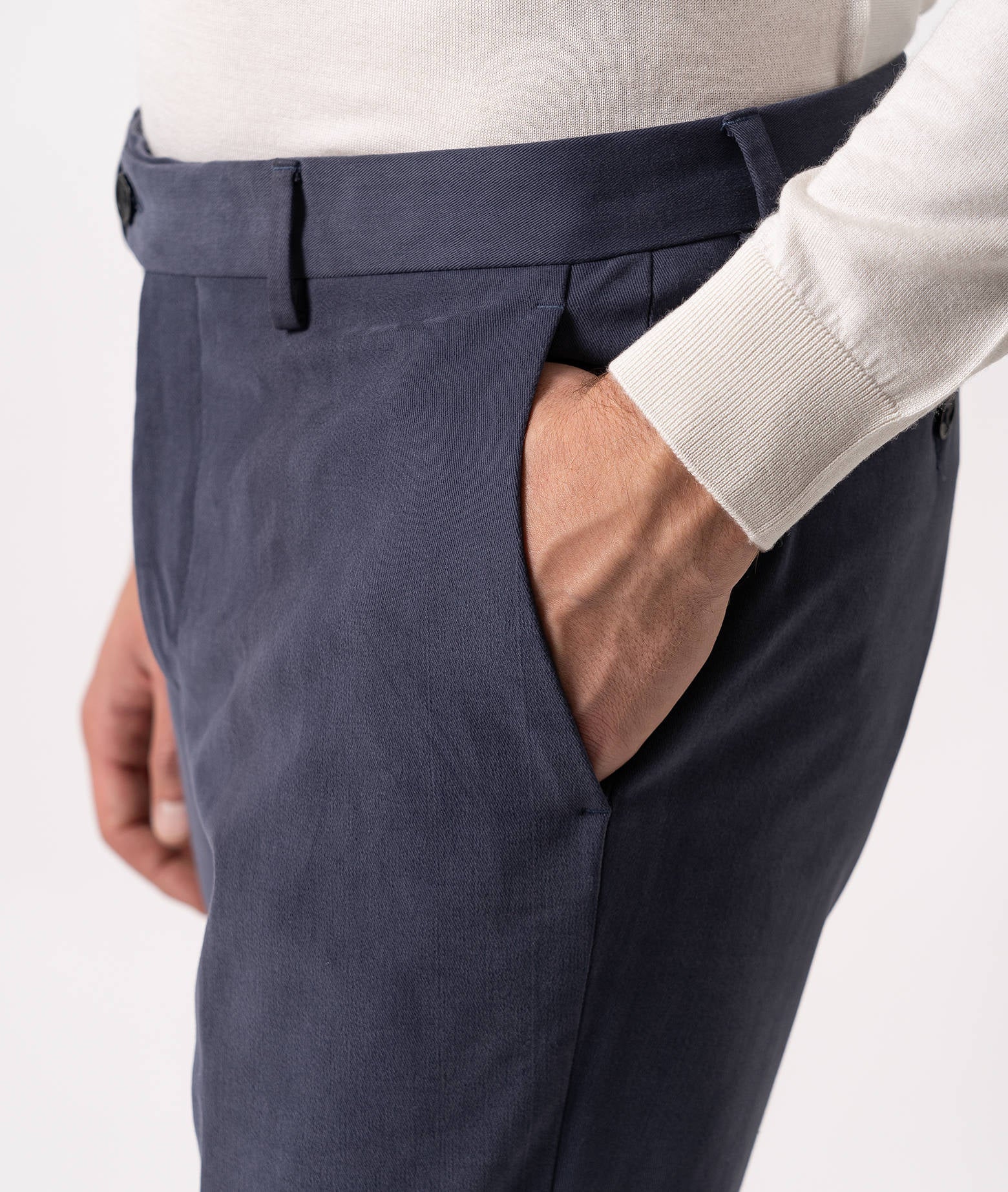 Cotton Chino Megeve Darkblue Sportswear Trousers