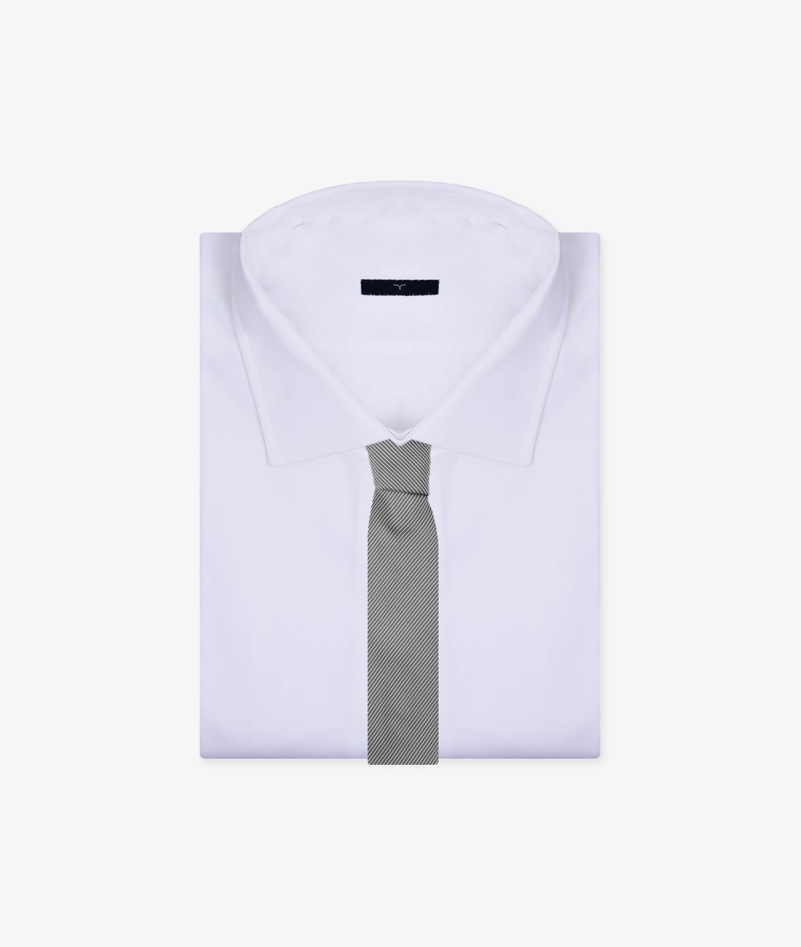Grey Silk Tie Gray Small Pattern