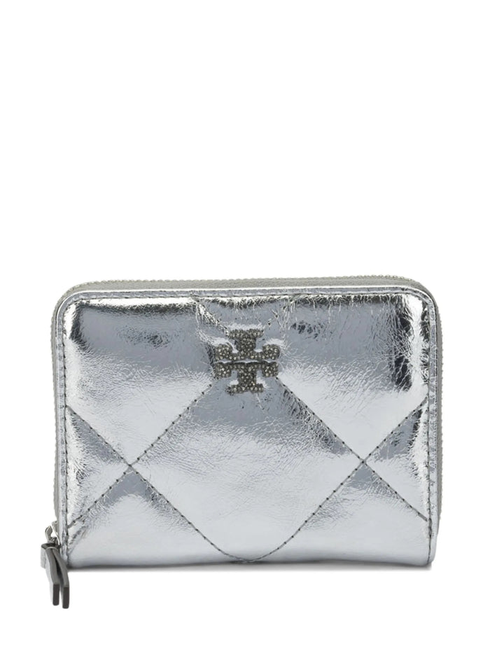 Kira Small Zip Wallet Metallic Leather | Portafoglio