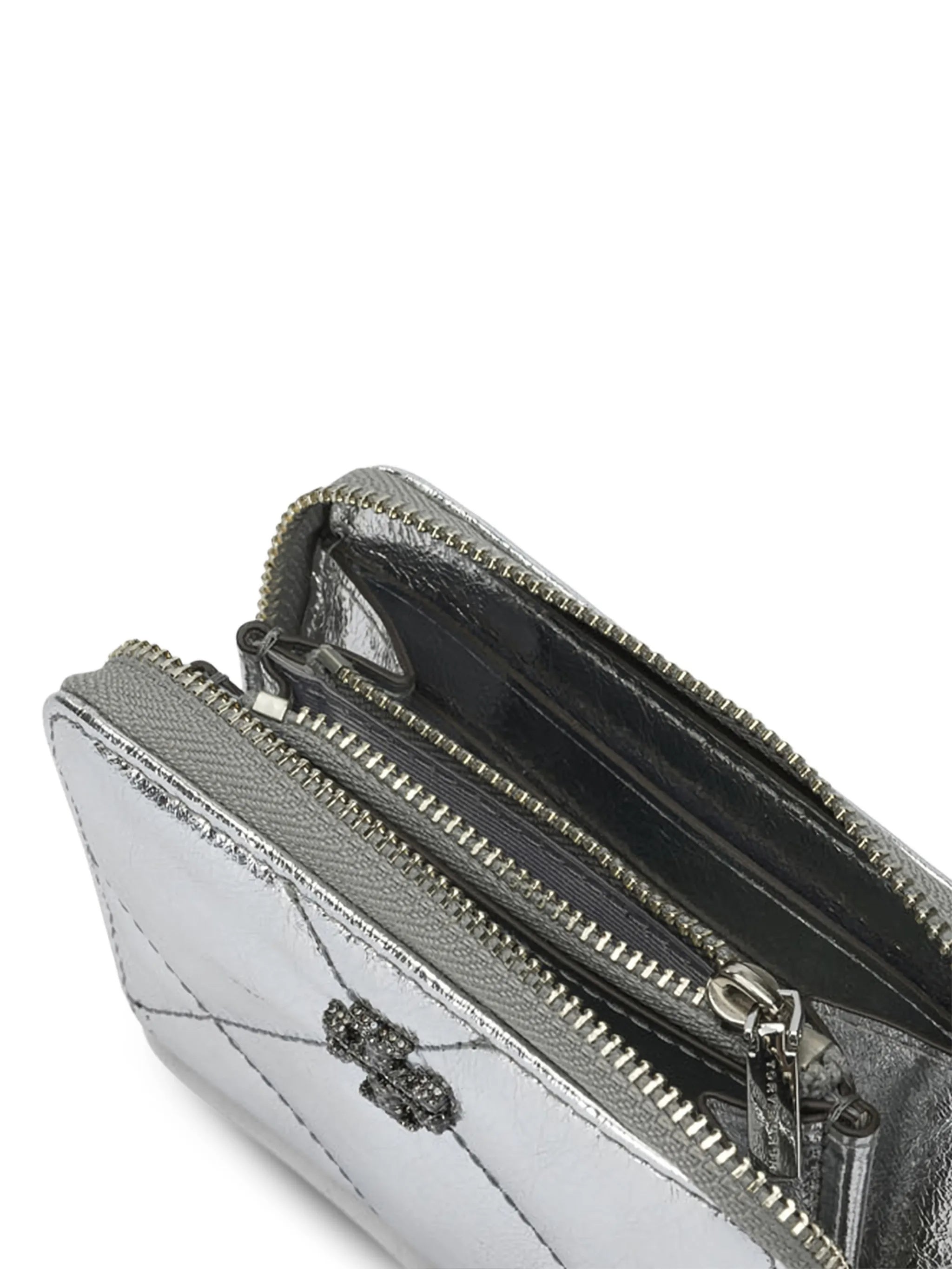 Kira Small Zip Wallet Metallic Leather | Portafoglio