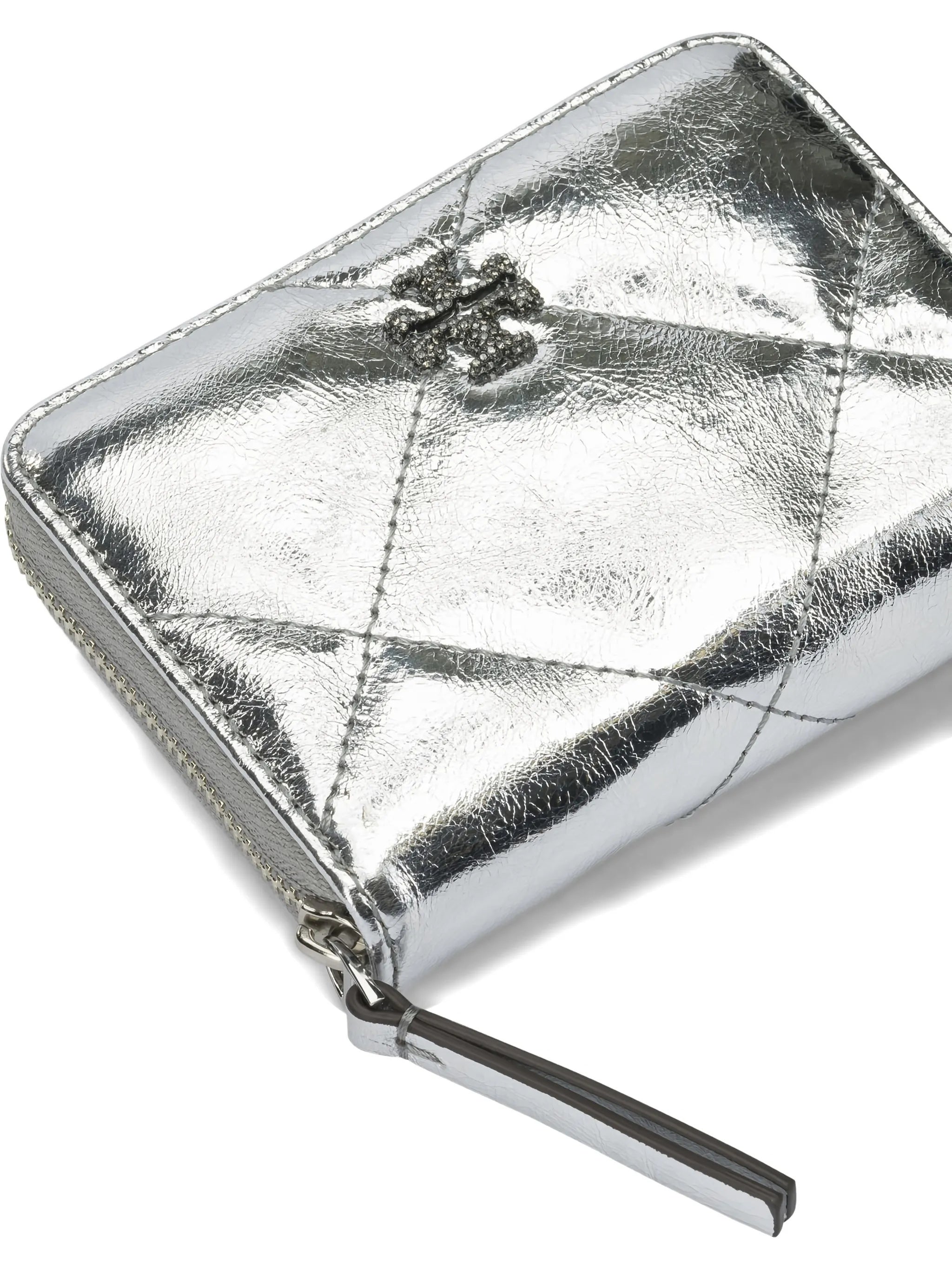 Kira Small Zip Wallet Metallic Leather | Portafoglio