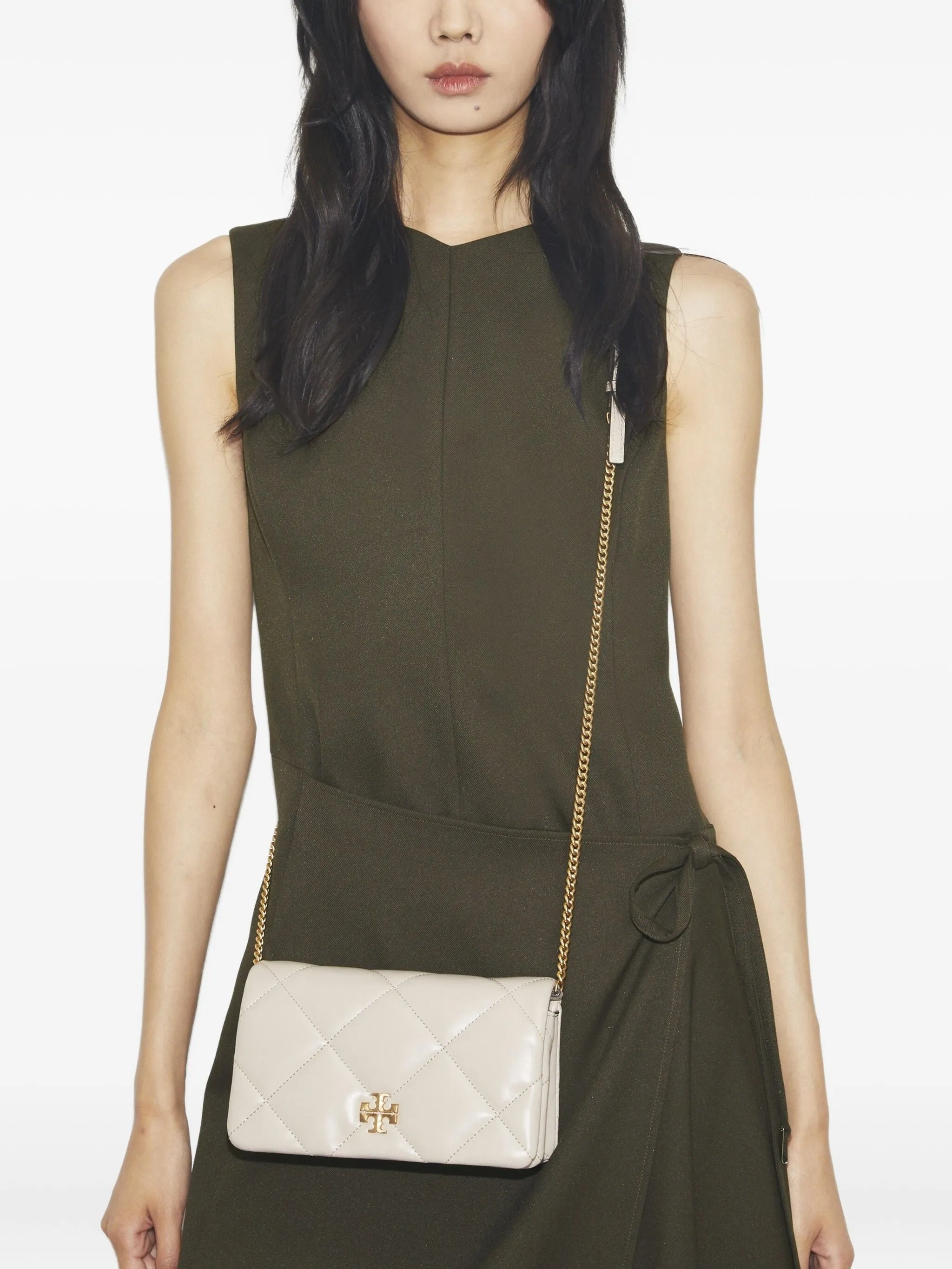 Kira Chain Wallet Grey Leather | Borsa